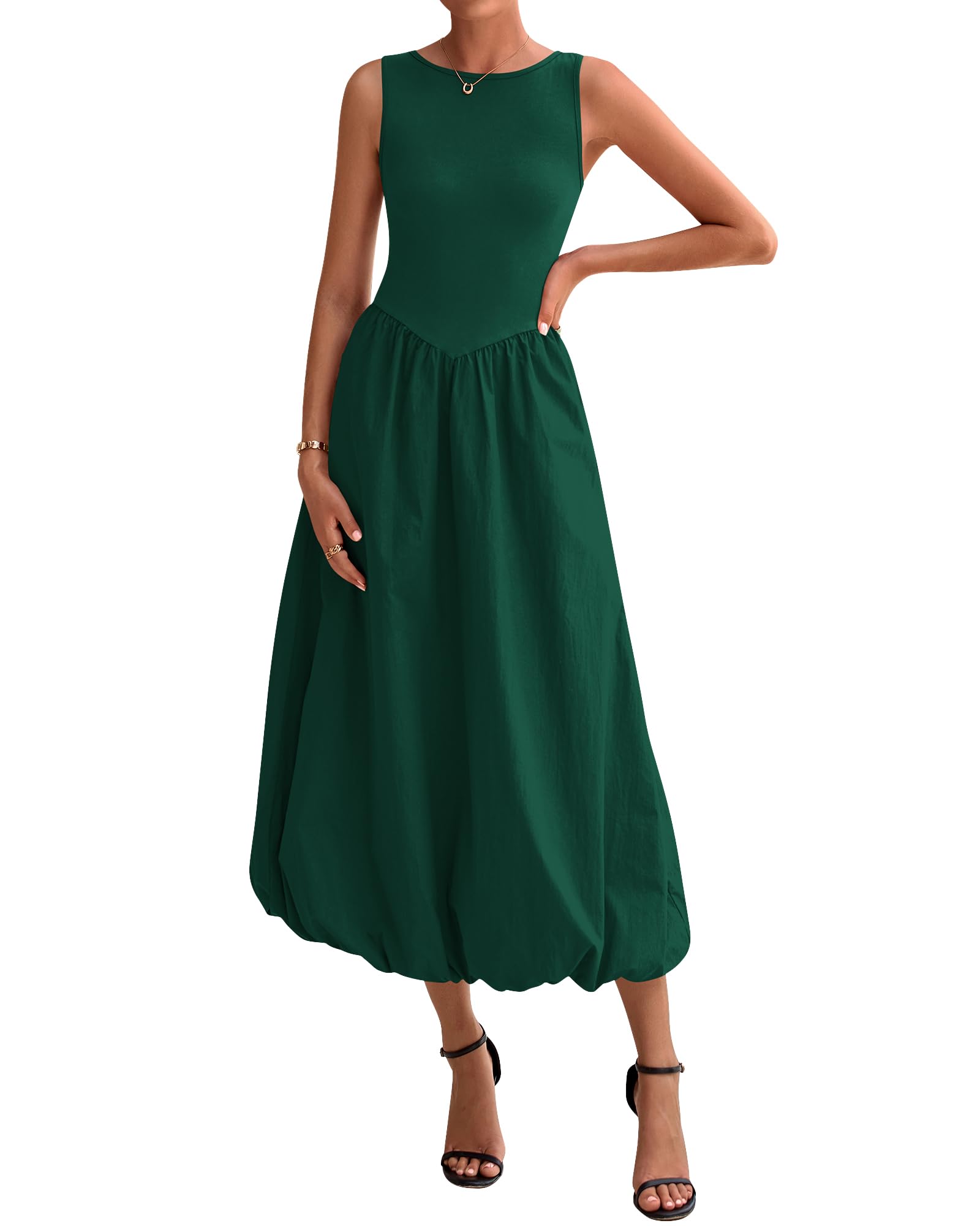 Foto 2 pulgar | Vestido Midi Casual Sin Mangas Btfbm Para Mujer 2025 - Venta Internacional.