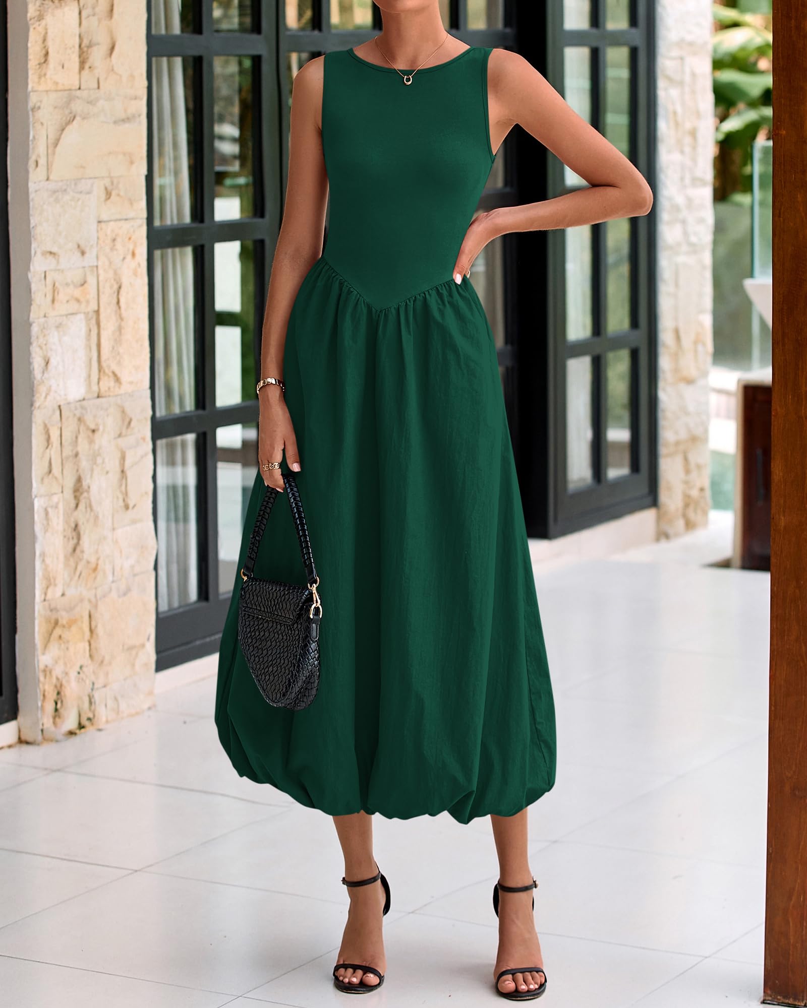 Foto 8 pulgar | Vestido Midi Casual Sin Mangas Btfbm Para Mujer 2025 - Venta Internacional.