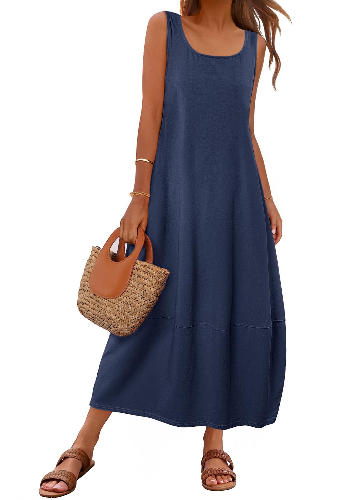 Foto 2 pulgar | Vestido Casual De Playa De Verano Maxi Sundress Merokeety Para Mujer - Venta Internacional.