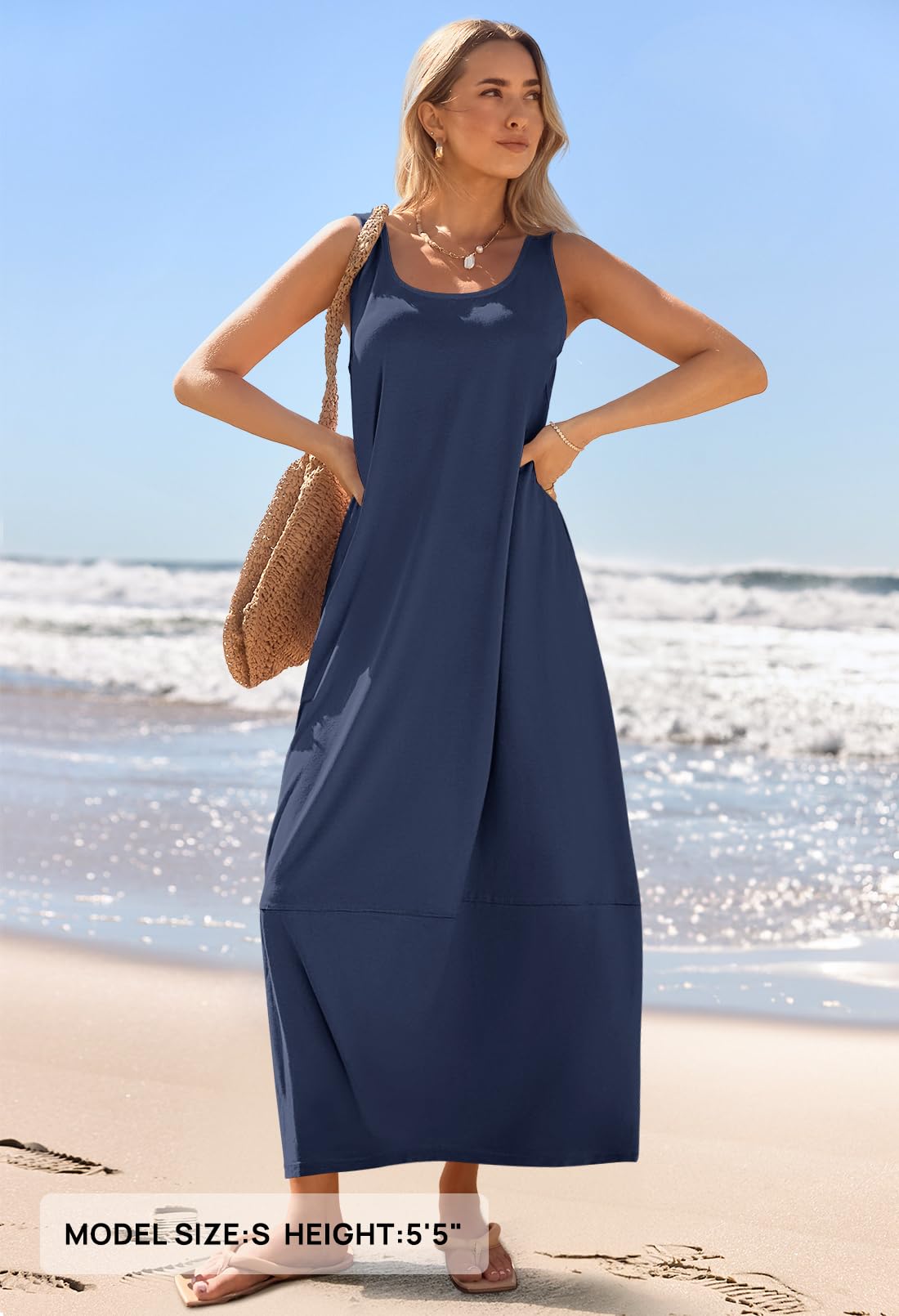 Foto 3 pulgar | Vestido Casual De Playa De Verano Maxi Sundress Merokeety Para Mujer - Venta Internacional.