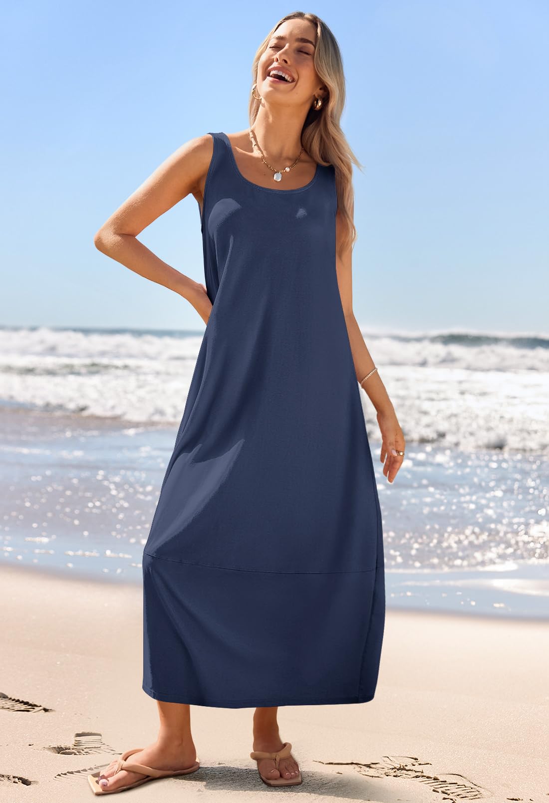 Foto 4 pulgar | Vestido Casual De Playa De Verano Maxi Sundress Merokeety Para Mujer - Venta Internacional.