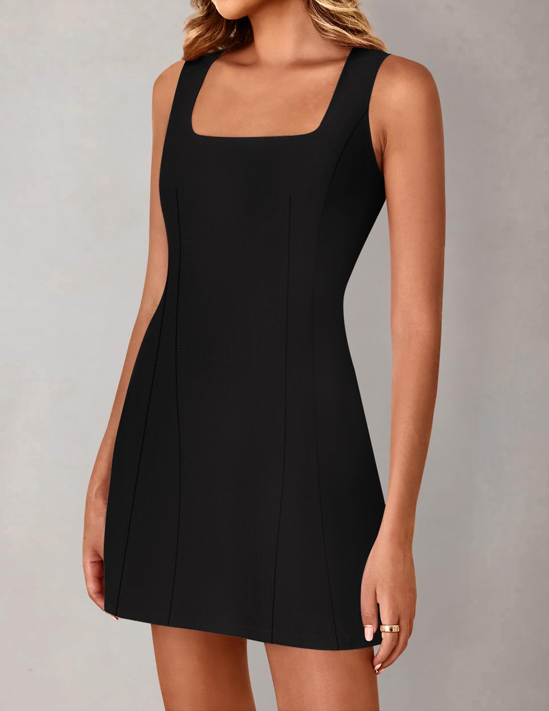 Foto 4 pulgar | Vestido Zesica 2025, Verano, Sin Mangas, Sin Mangas, Línea A, Acampanado, Negro S - Venta Internacional.