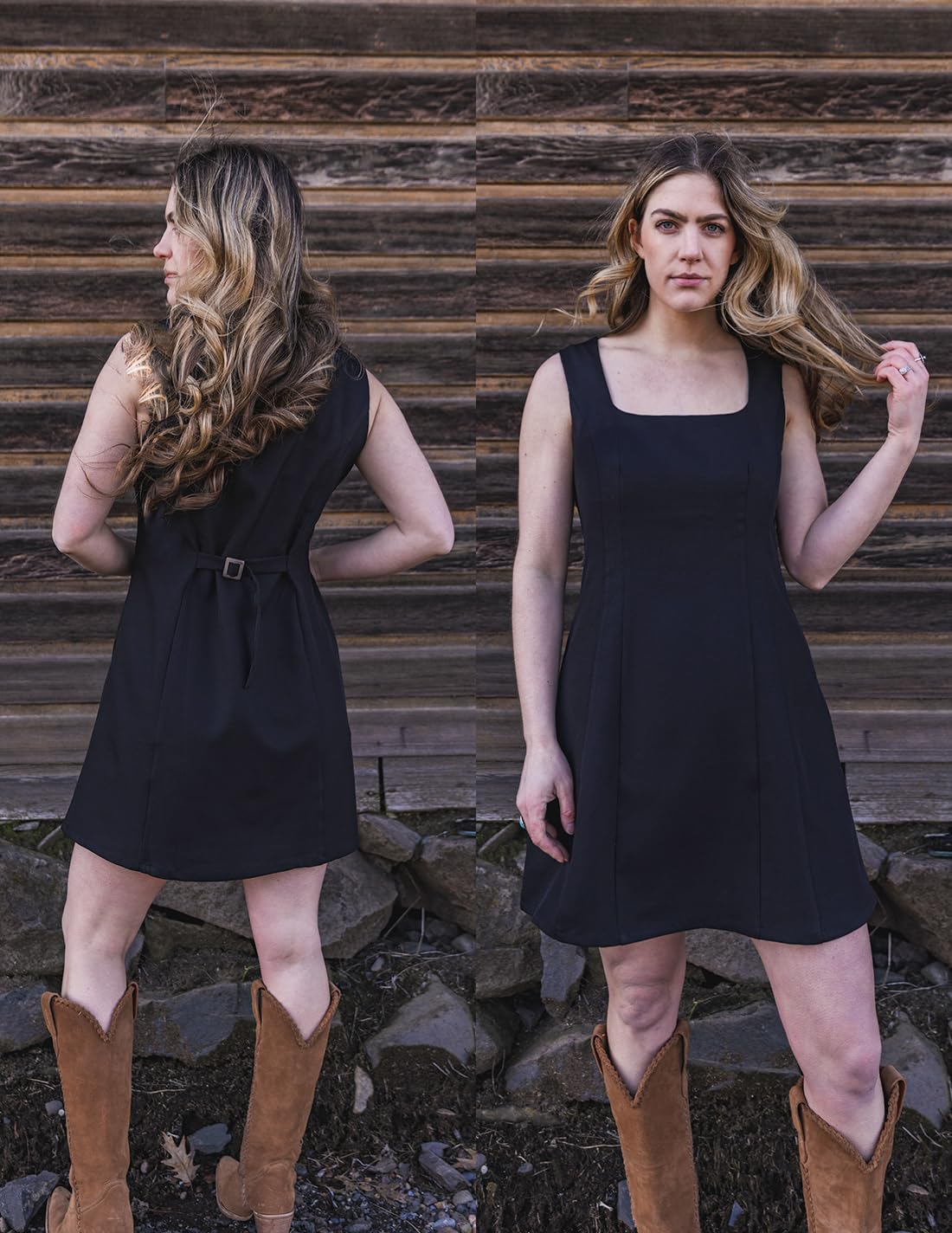 Foto 6 | Vestido Zesica 2025, Verano, Sin Mangas, Sin Mangas, Línea A, Acampanado, Negro S - Venta Internacional.