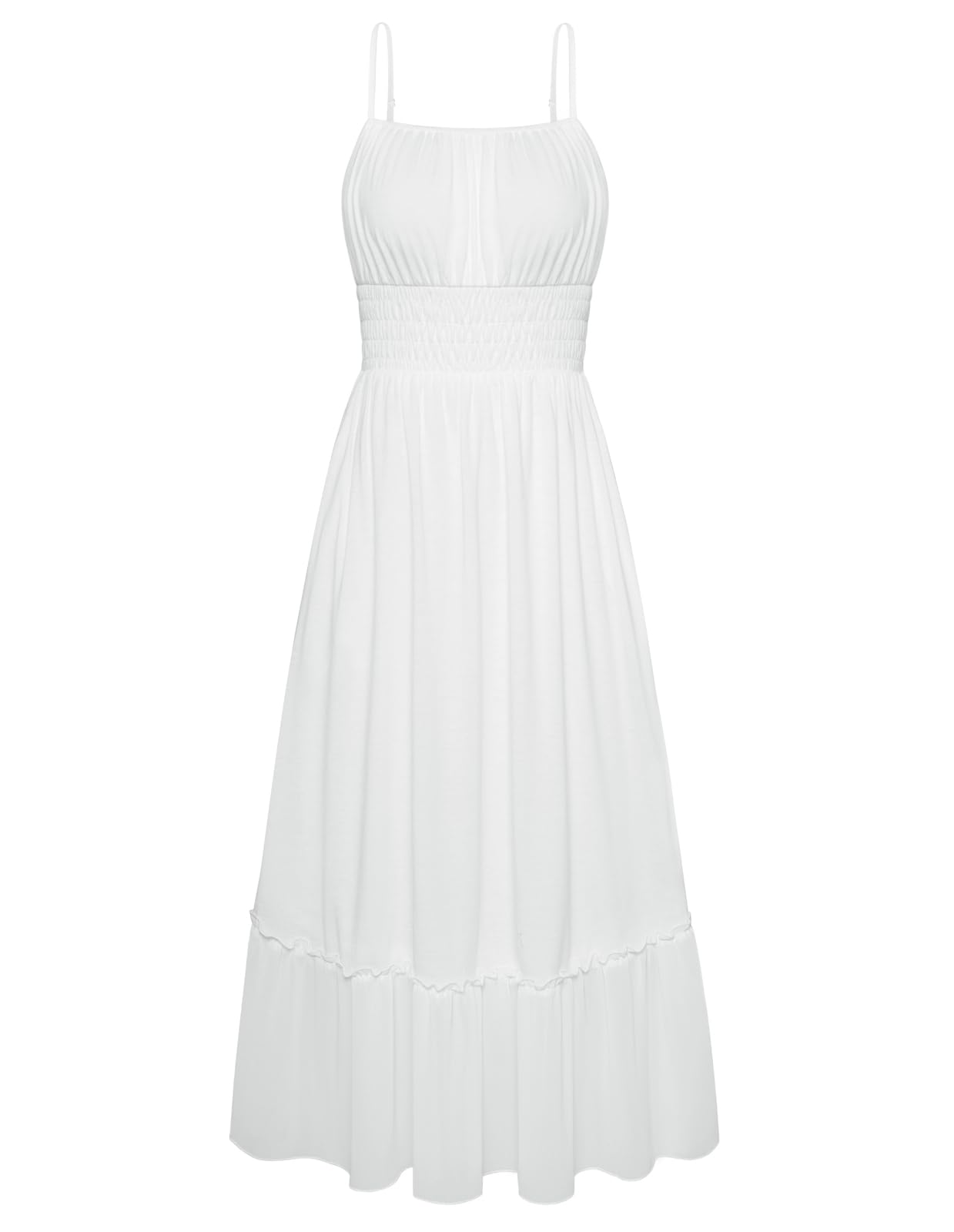 Vestido Grace Karin 2025, Maxi Casual, Playa, Color Blanco - Venta Internacional.