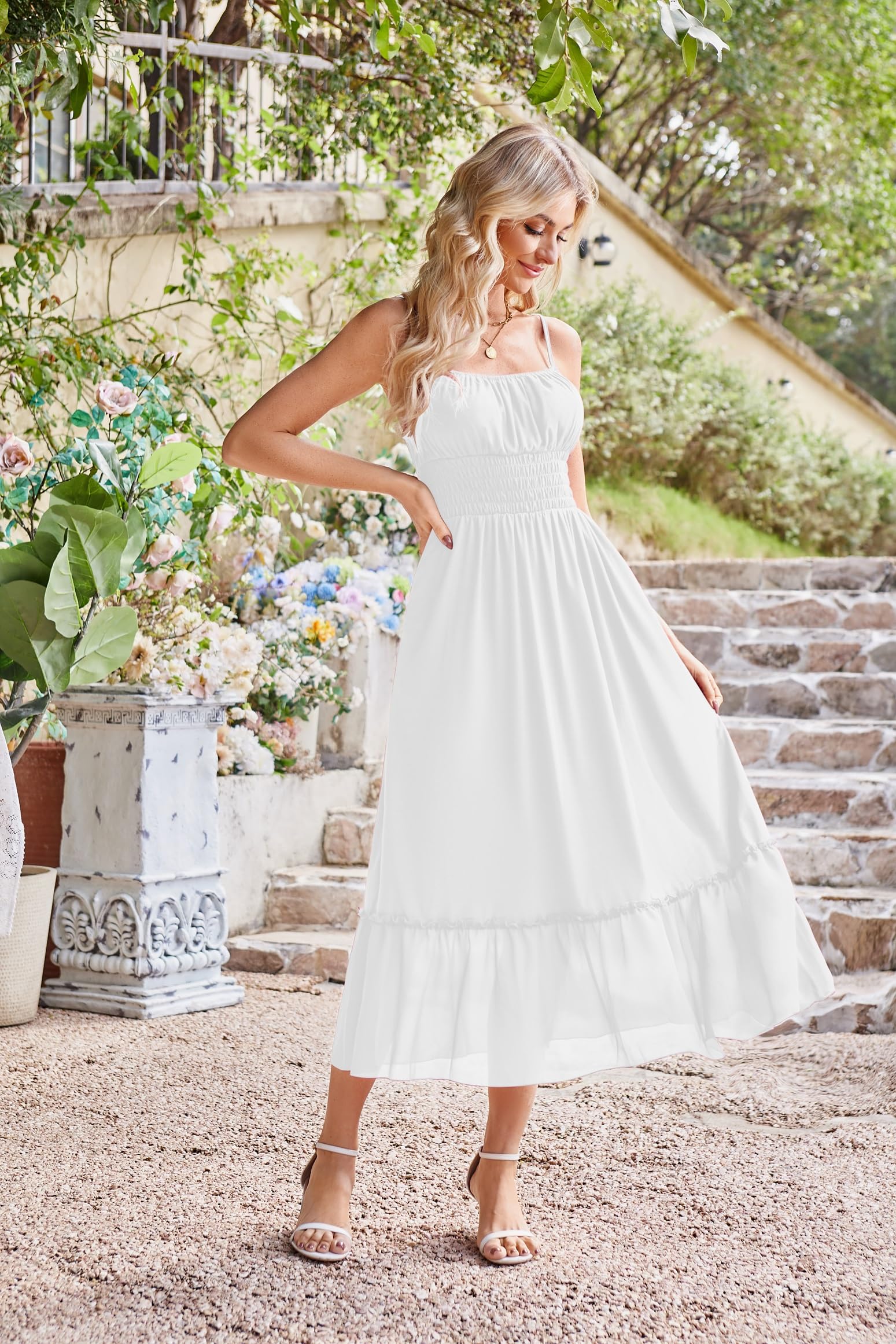 Foto 4 pulgar | Vestido Grace Karin 2025, Maxi Casual, Playa, Color Blanco - Venta Internacional.