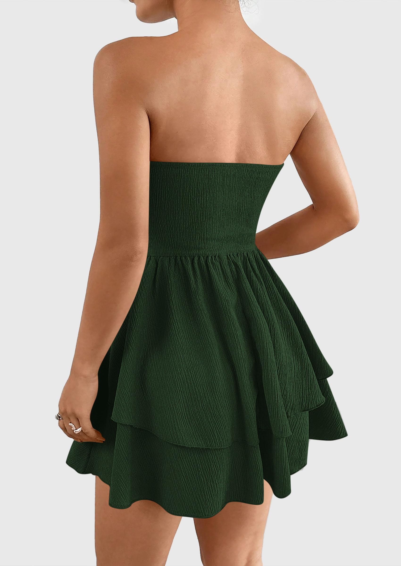 Foto 3 pulgar | Vestido Prettygarden Para Mujer, Verano 2025, Sin Tirantes, Tubo, Tamaño Mini - Venta Internacional.