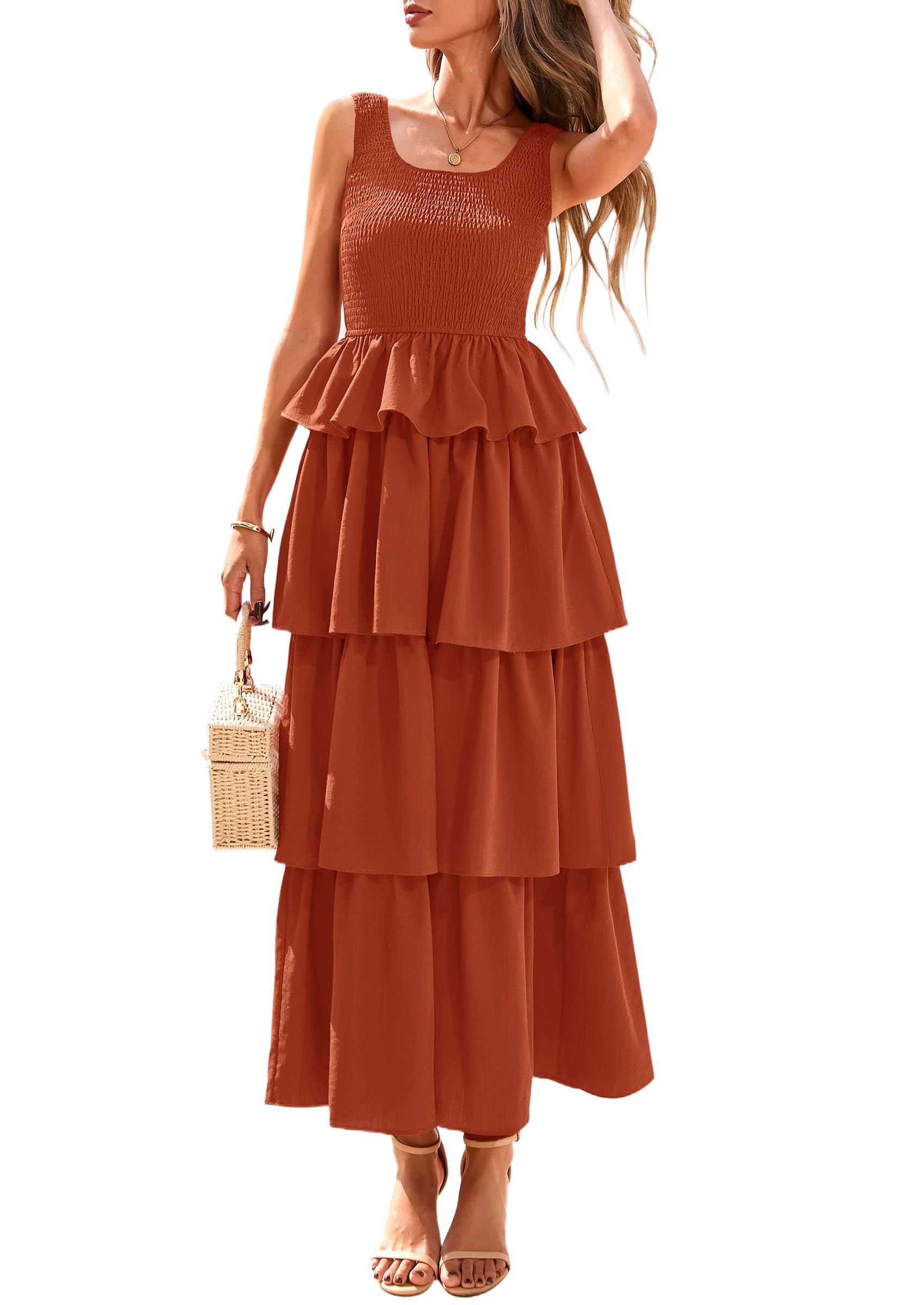 Foto 2 pulgar | Vestido Midi Prettygarden Para Mujer, Verano 2025, Sin Mangas - Venta Internacional.