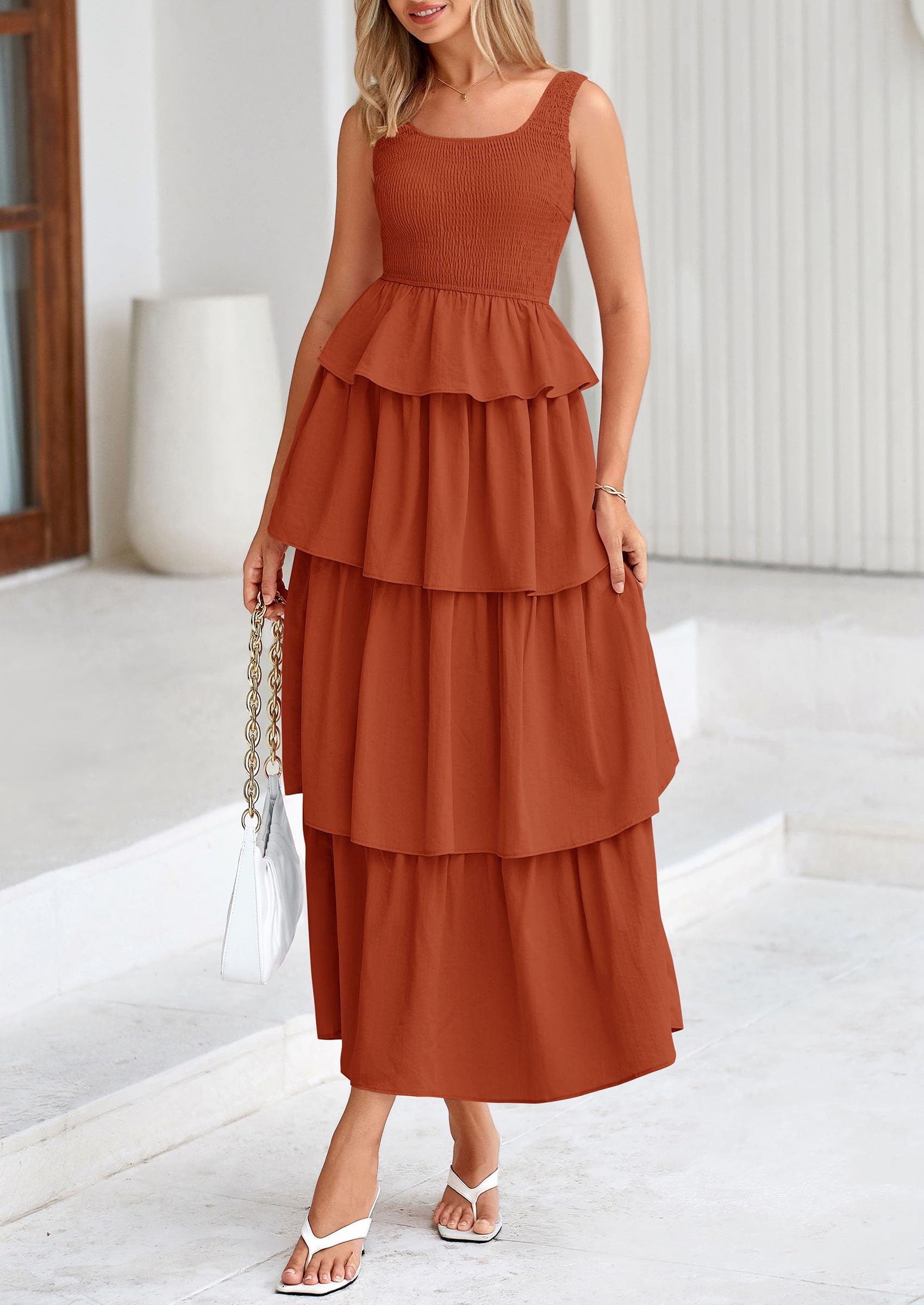 Foto 8 pulgar | Vestido Midi Prettygarden Para Mujer, Verano 2025, Sin Mangas - Venta Internacional.