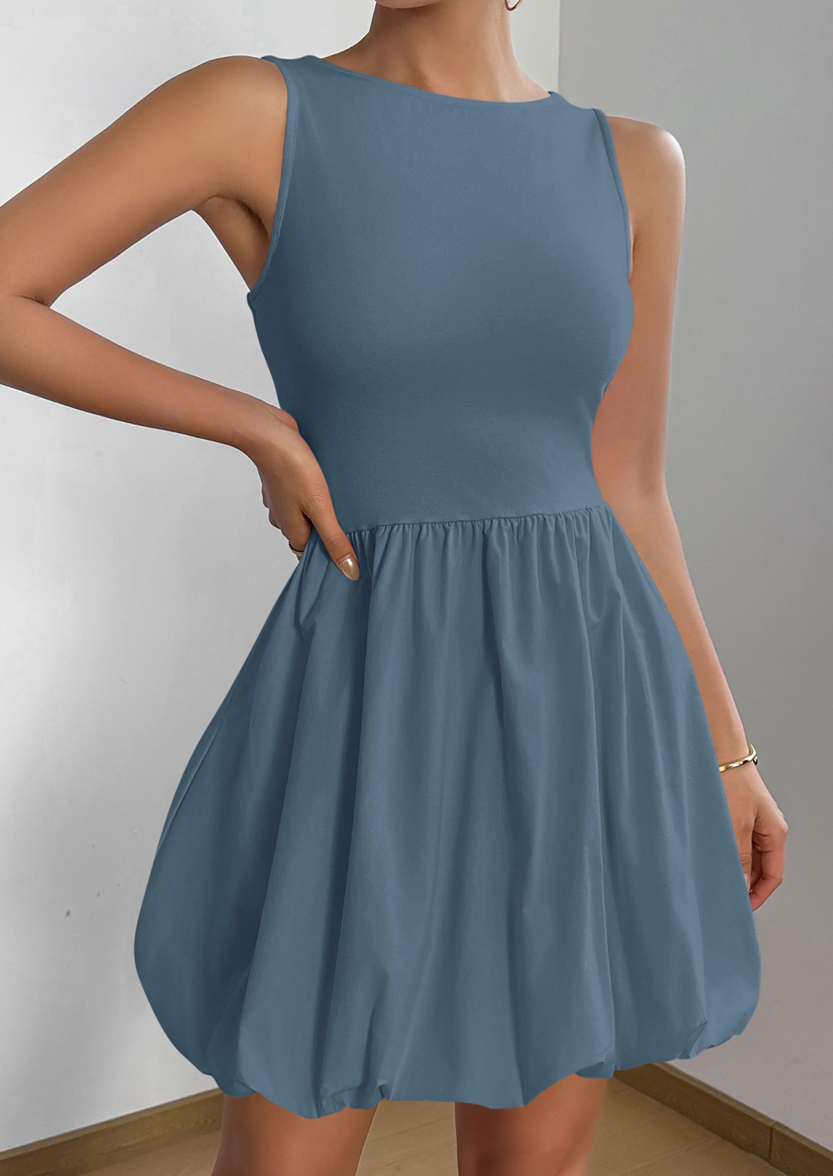 Foto 4 pulgar | Vestido De Verano Prettygarden 2025 Sin Mangas Sin Mangas Con Bolsillos - Venta Internacional.