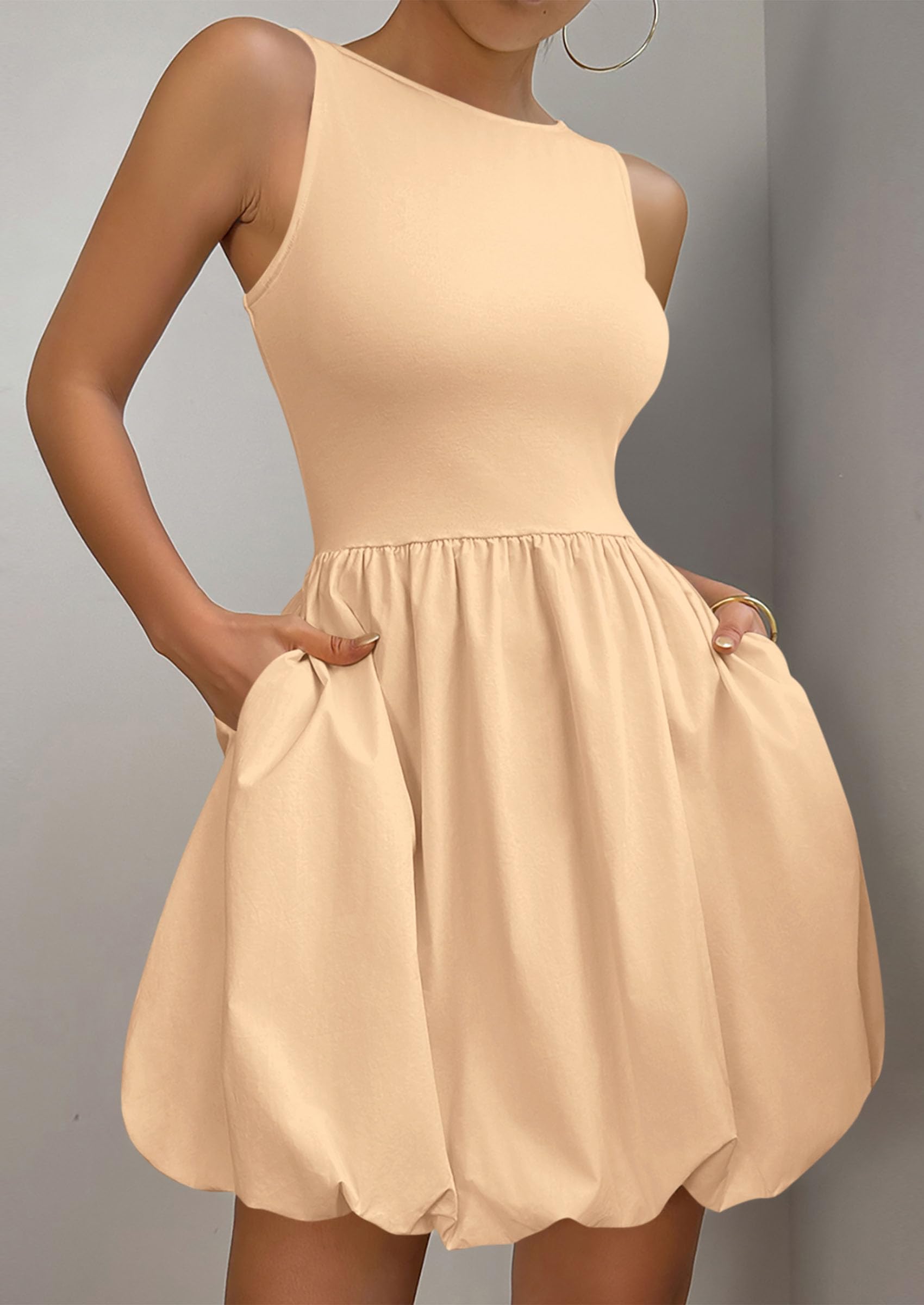 Foto 5 pulgar | Vestido De Verano Prettygarden 2025 Casual Sin Mangas Con Bolsillos - Venta Internacional.
