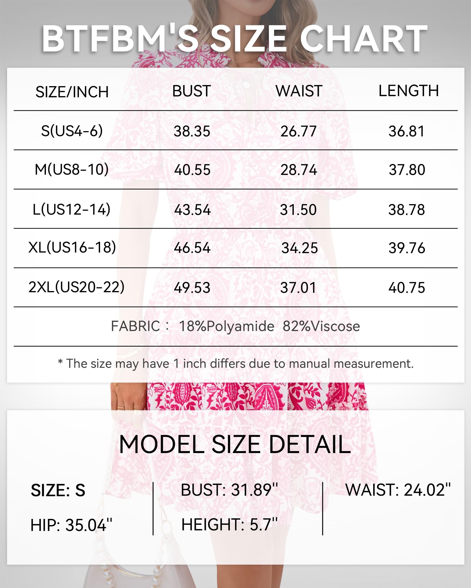 Foto 7 pulgar | Vestido Btfbm Para Mujer, Estampado Floral, Cuello En V, Manga Corta, Línea A - Venta Internacional.