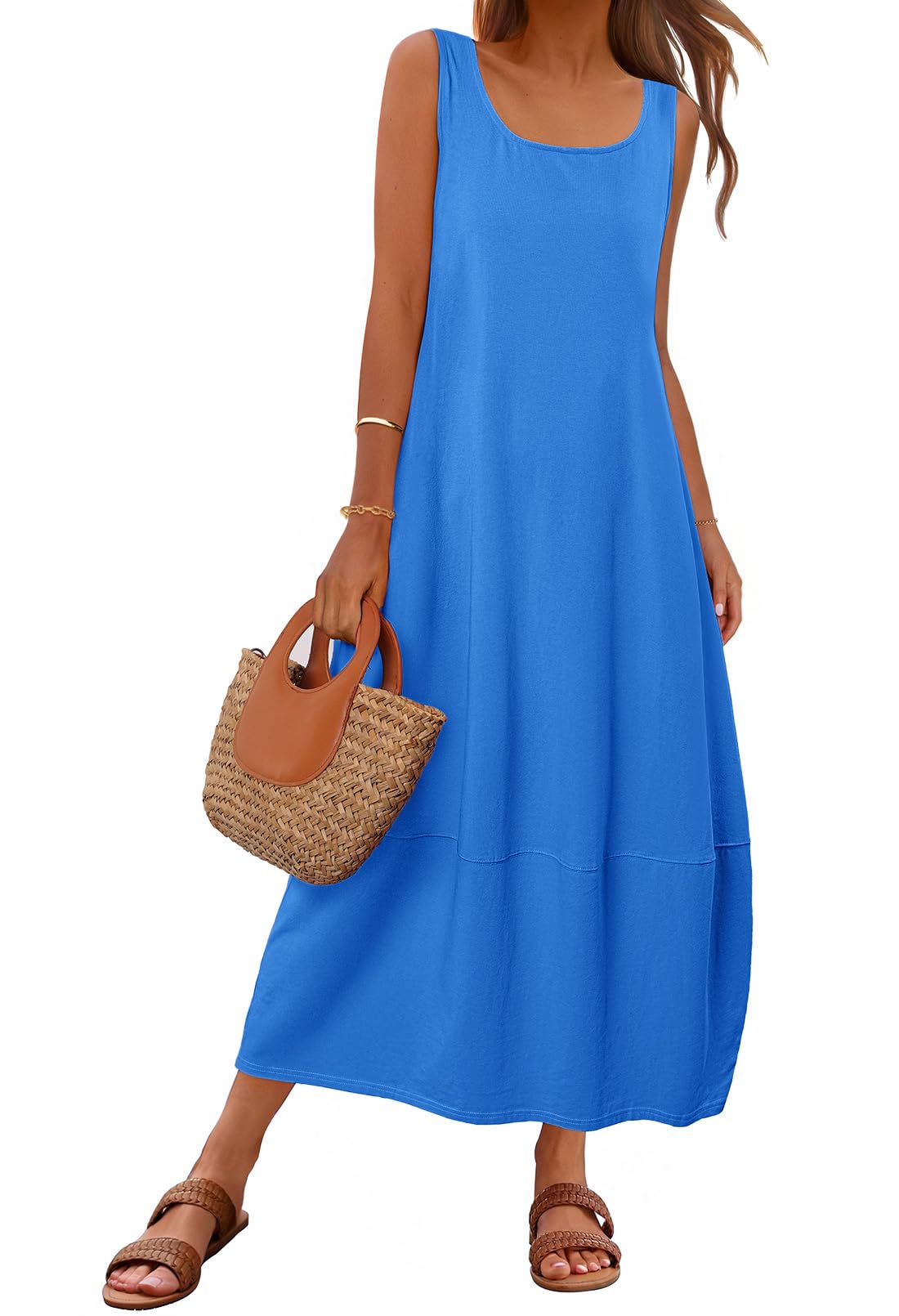 Foto 2 pulgar | Vestido Largo Casual Merokeety 2025 Summer Beach Royal Blue - Venta Internacional.
