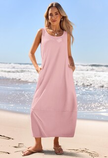 Foto 7 | Vestido Largo Casual Merokeety 2025 Para Verano, Playa, Rosa, Mujer - Venta Internacional.