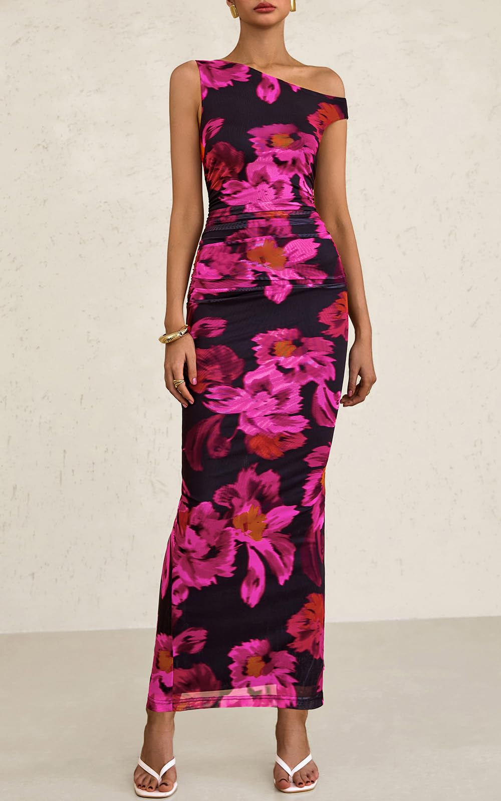 Foto 3 pulgar | Vestido Largo Prettygarden Para Mujer Con Estampado Floral De Verano 2025 - Venta Internacional.