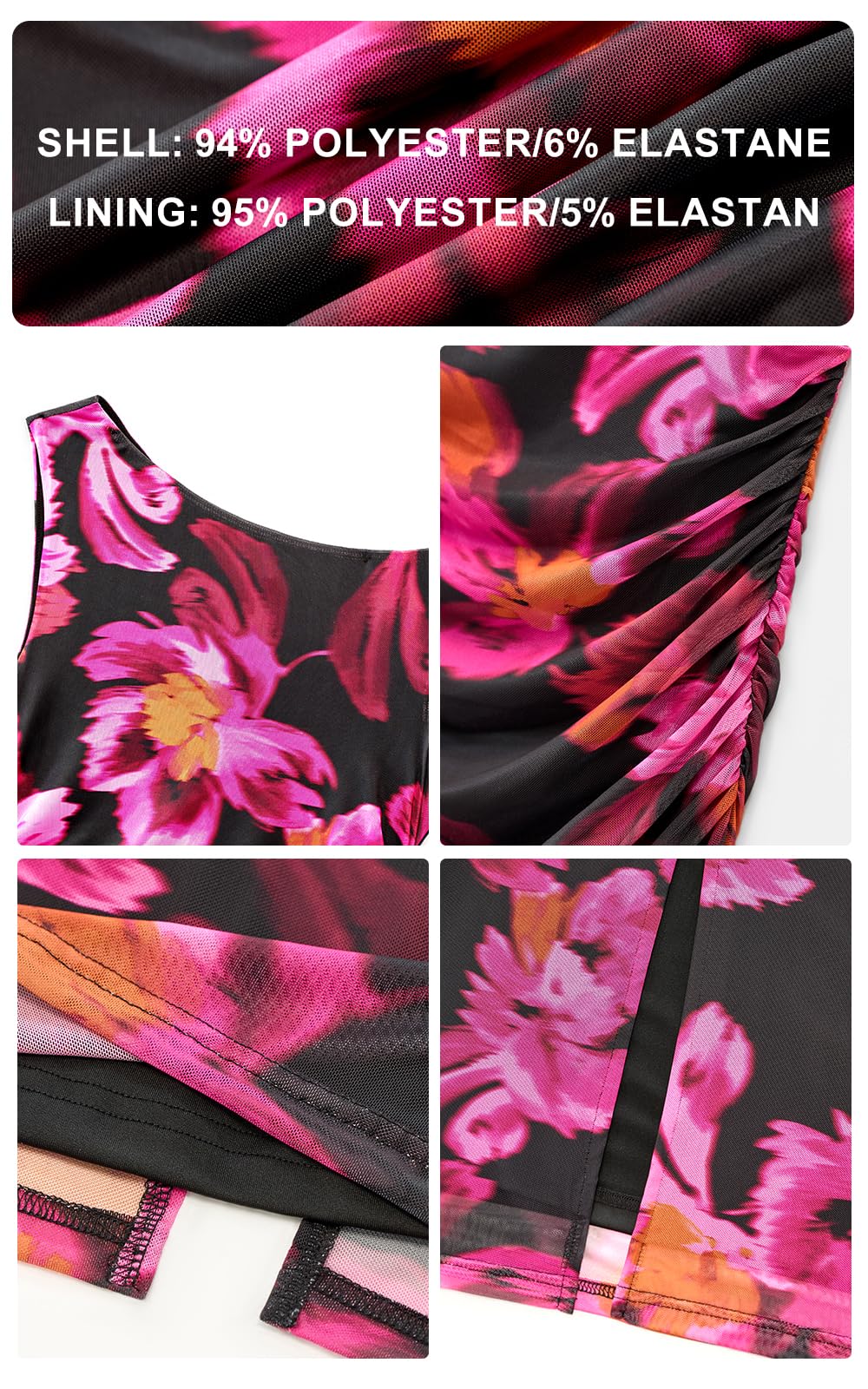 Foto 6 pulgar | Vestido Largo Prettygarden Para Mujer Con Estampado Floral De Verano 2025 - Venta Internacional.