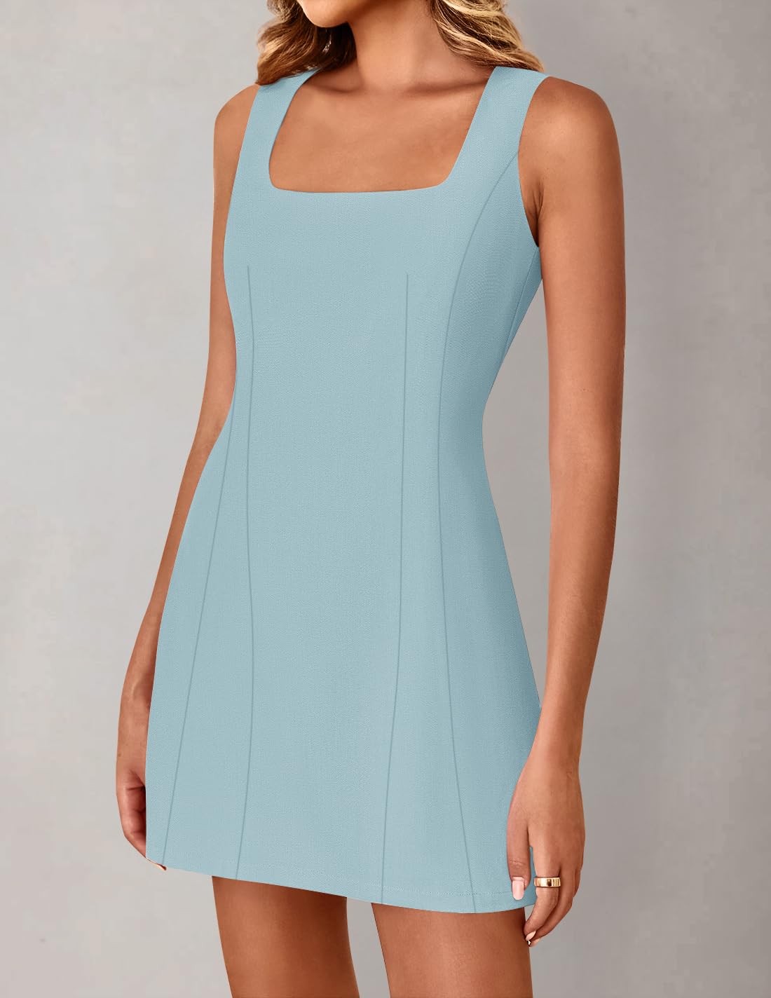 Foto 4 pulgar | Vestido De Verano Zesica 2025 Sin Mangas Sin Mangas A Line Flare Blue Xl - Venta Internacional.