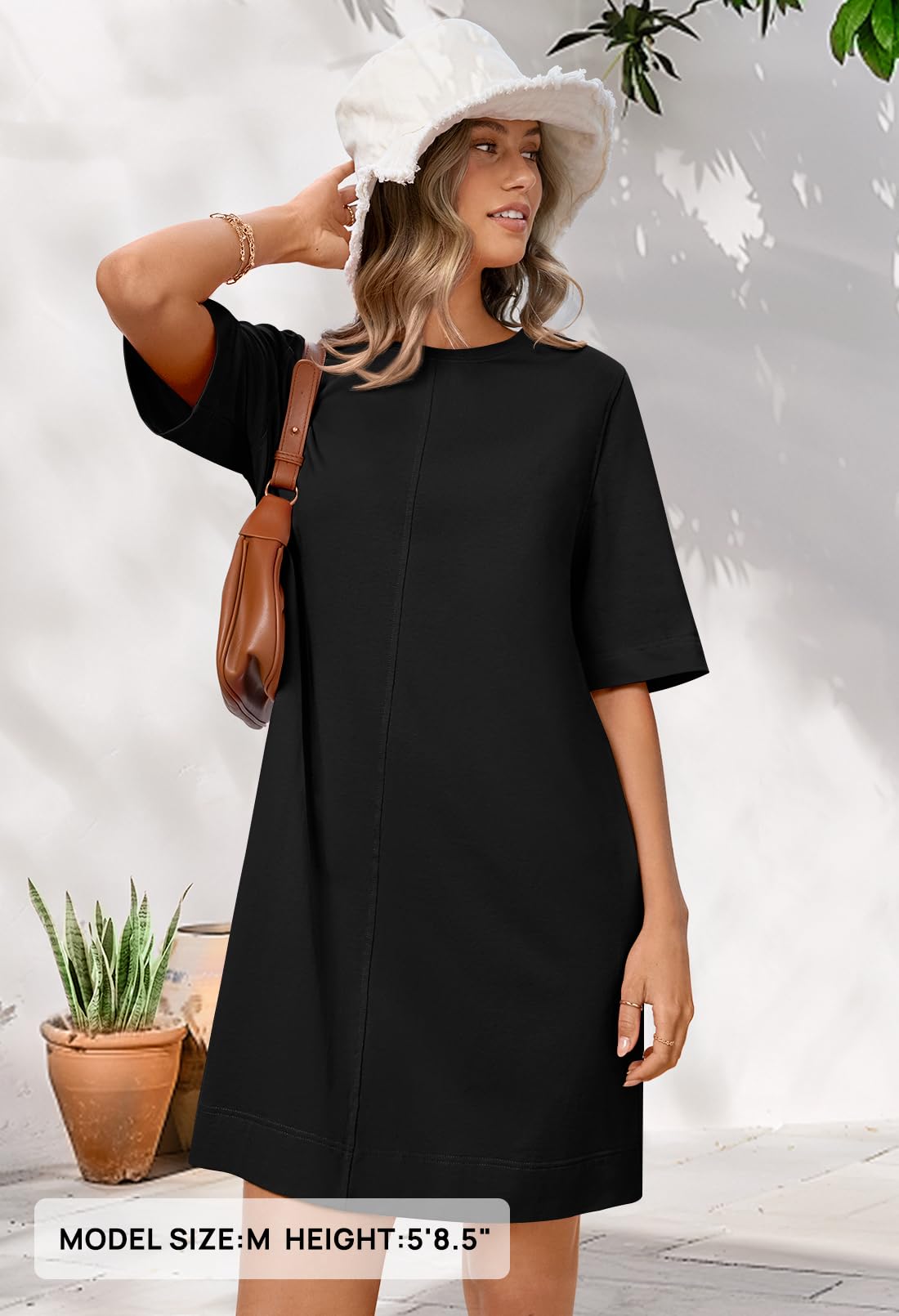 Foto 8 pulgar | Vestido Merokeety Para Mujer 2025, Verano, Manga Corta, Negro, S - Venta Internacional.