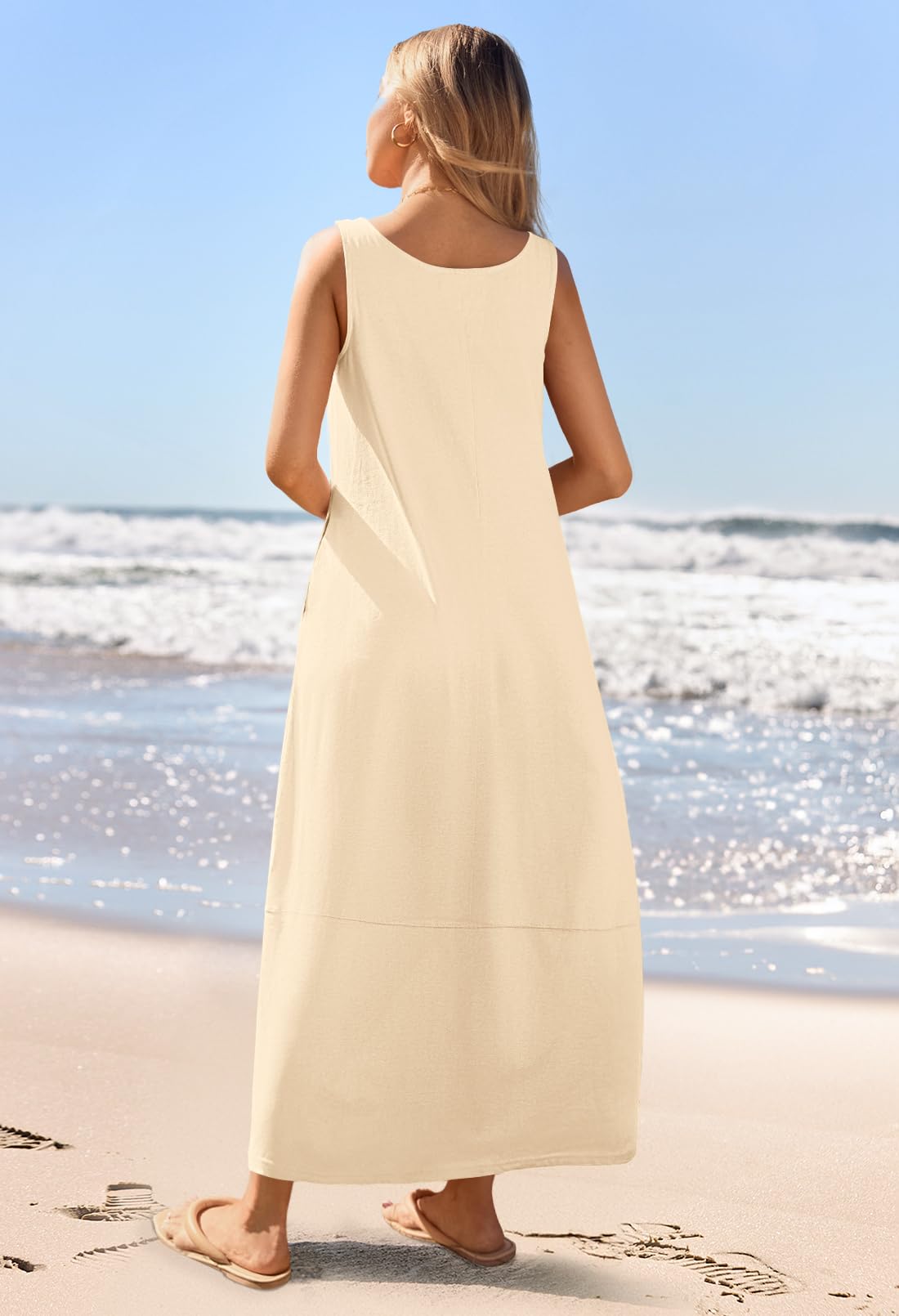 Foto 5 pulgar | Vestido Largo Casual Merokeety 2025 Summer Beach Albaricot - Venta Internacional.