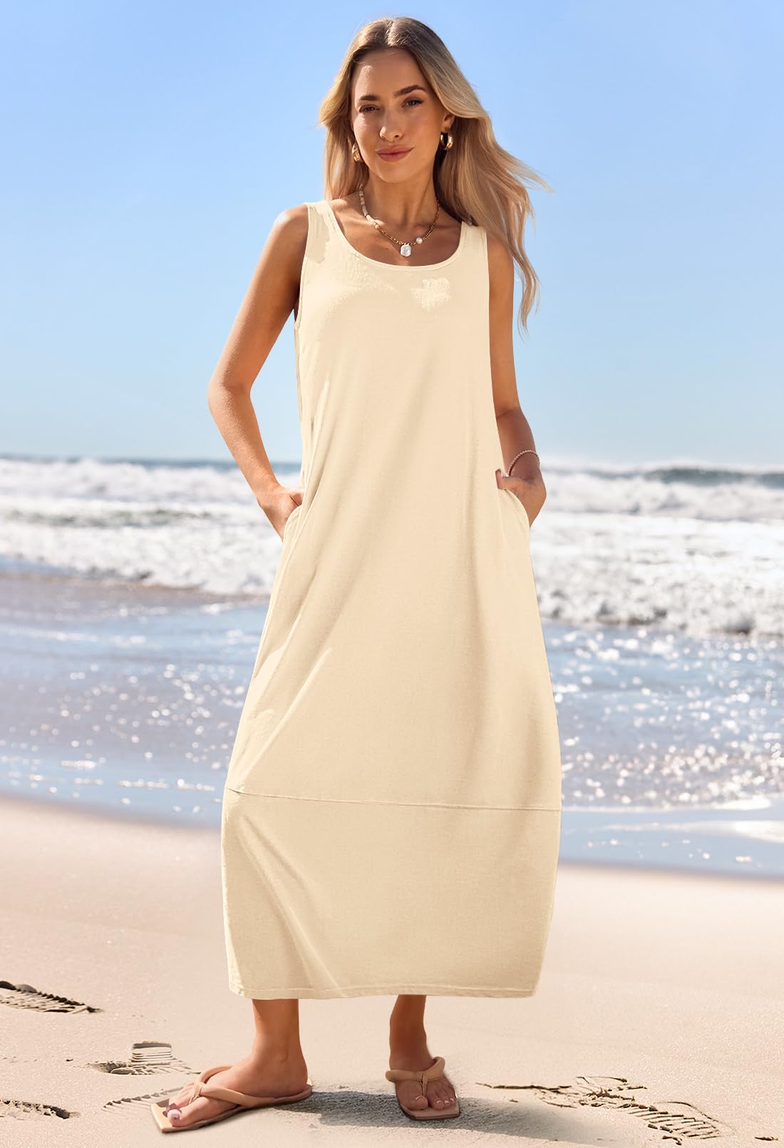 Foto 8 pulgar | Vestido Largo Casual Merokeety 2025 Summer Beach Albaricot - Venta Internacional.
