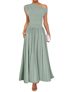 Foto 1 | Vestido Largo Zesica Summer 2025 Con Un Solo Hombro Casual Para Mujer - Venta Internacional.