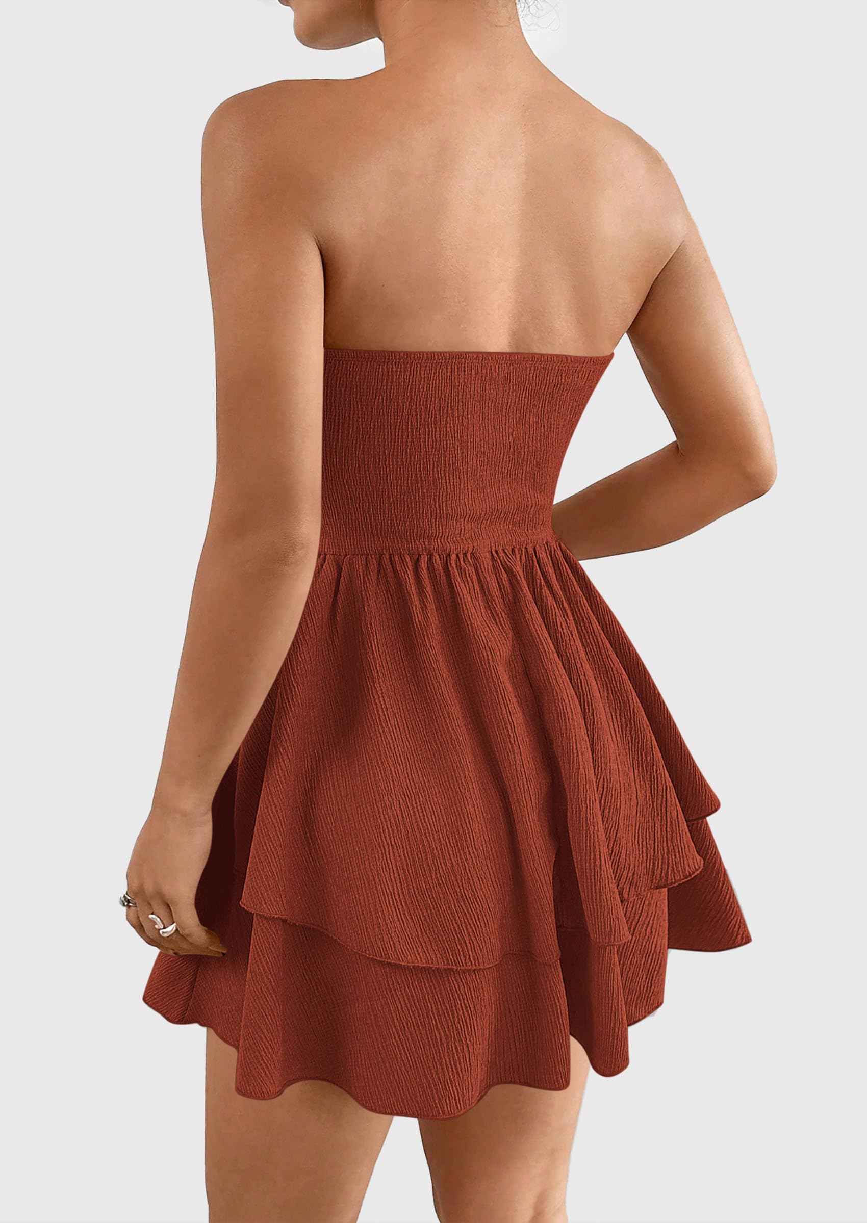 Foto 3 pulgar | Vestido Prettygarden Para Mujer, Verano 2025, Sin Tirantes, Tubo, Tamaño Mini - Venta Internacional.