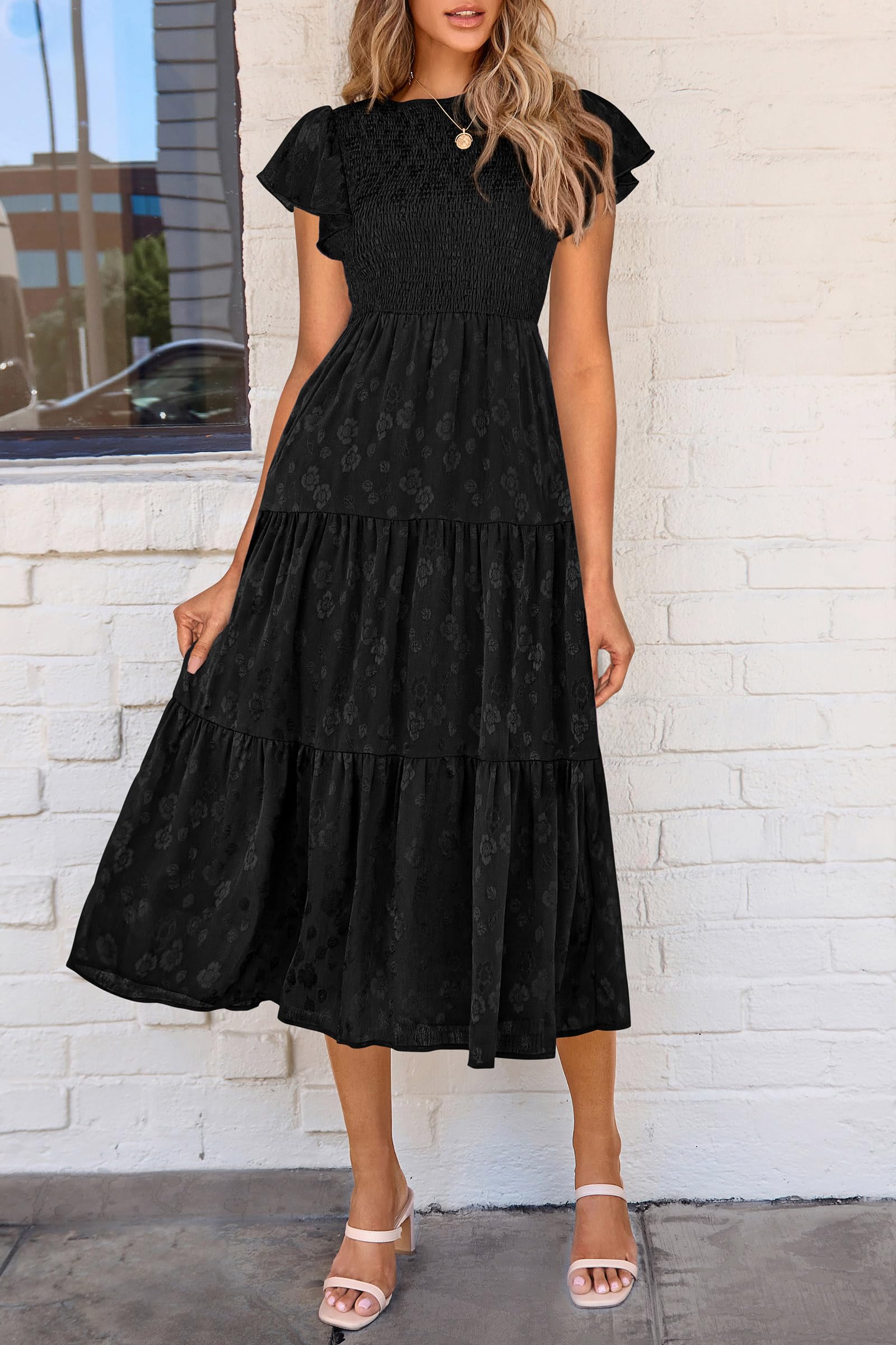 Foto 8 pulgar | Vestido Midi Prettygarden Con Estampado Floral Para Verano 2025 Para Mujer - Venta Internacional.