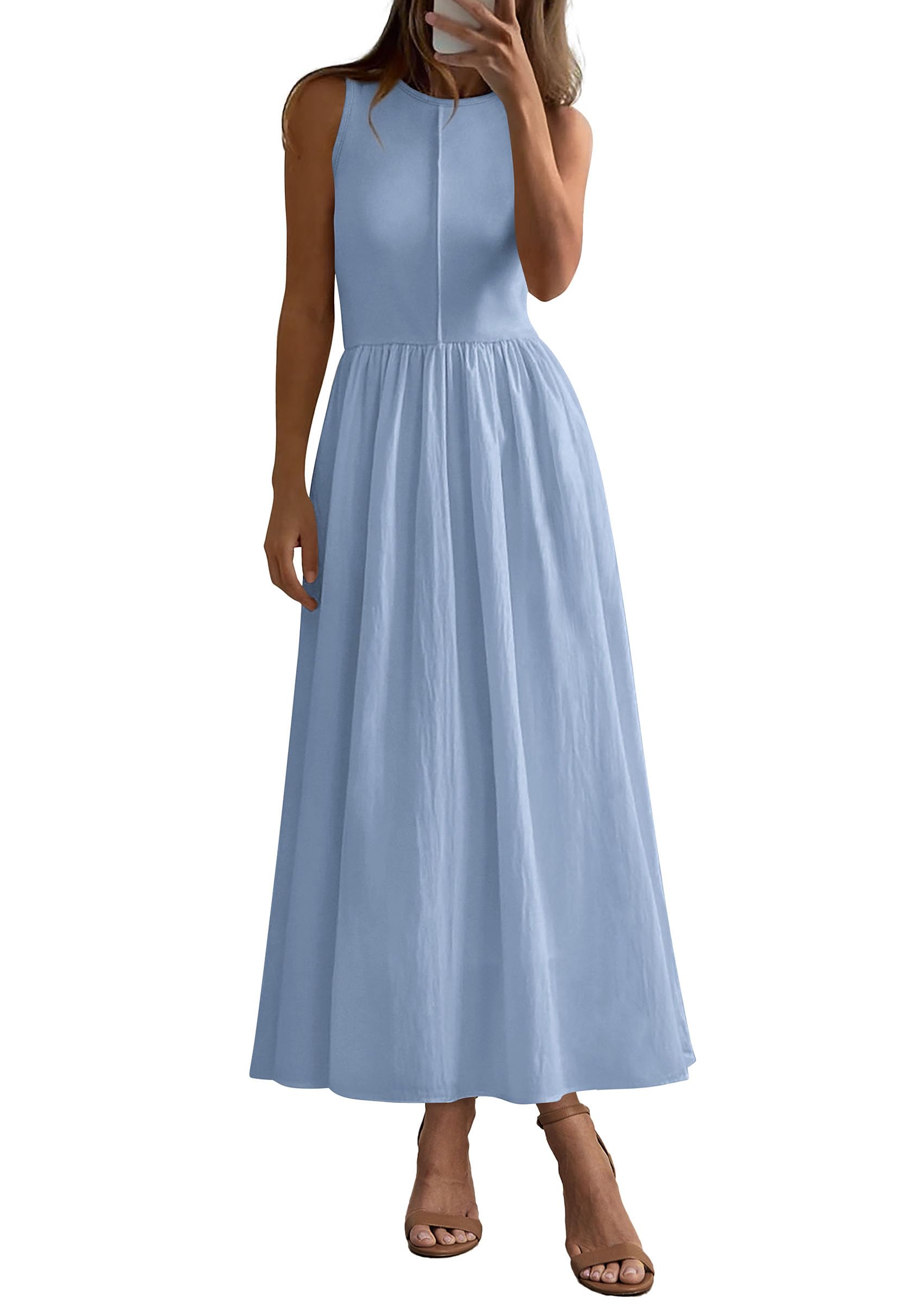 Foto 2 pulgar | Vestido Largo Prettygarden De Punto Con Retazos De Verano 2025 Para Mujer - Venta Internacional.