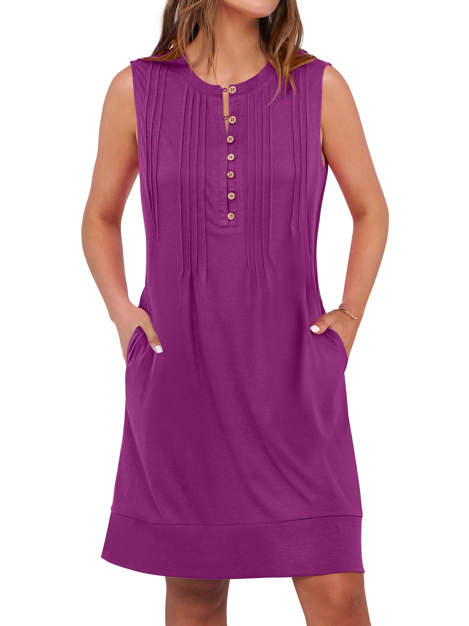 Foto 2 pulgar | Vestido Anrabess - Vestidos De Verano Para Mujer, Color Morado, Talla M - Venta Internacional.
