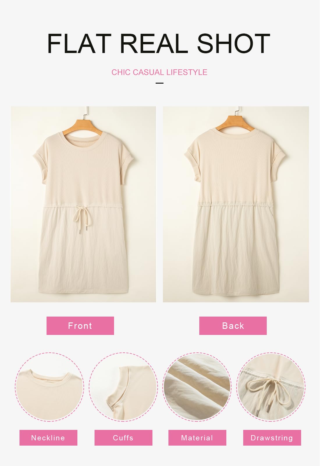 Foto 4 pulgar | Vestido Blencot P7016 Casual De Verano De Manga Corta Para Mujer - Venta Internacional.