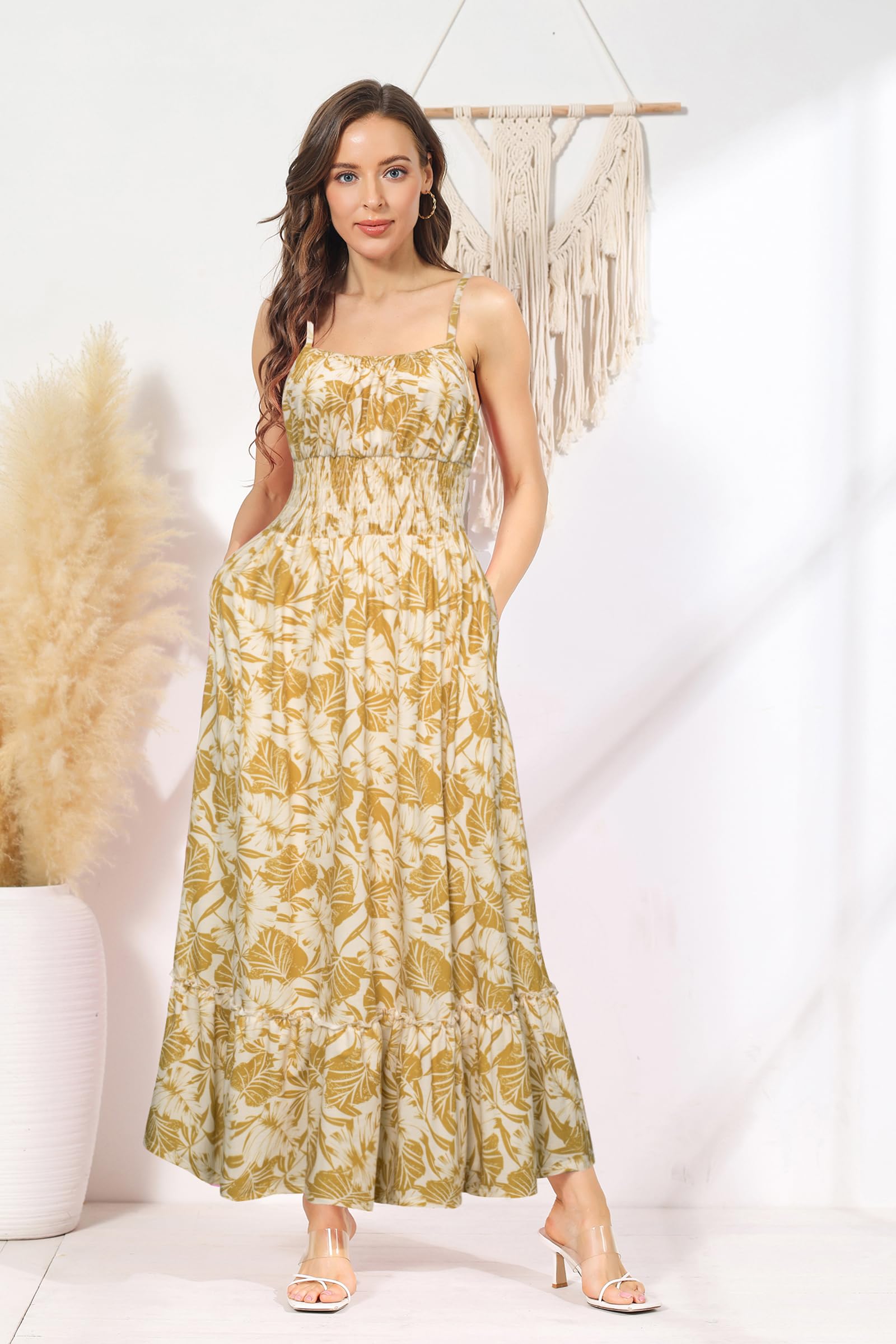 Foto 2 | Vestido Grace Karin Para Mujer, Verano 2025, Estampado Floral, Amarillo - Venta Internacional.