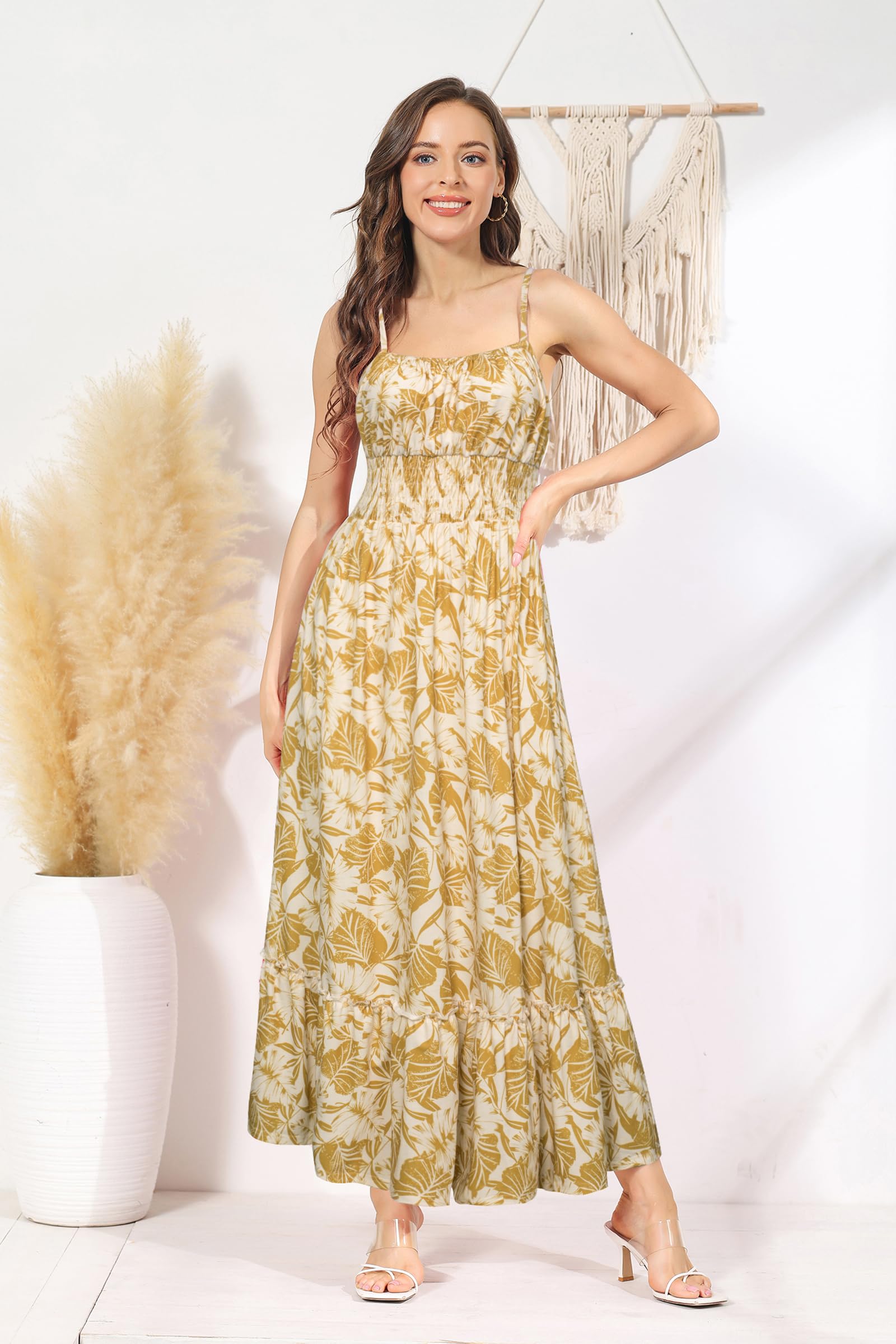 Foto 6 pulgar | Vestido Grace Karin Para Mujer, Verano 2025, Estampado Floral, Amarillo - Venta Internacional.