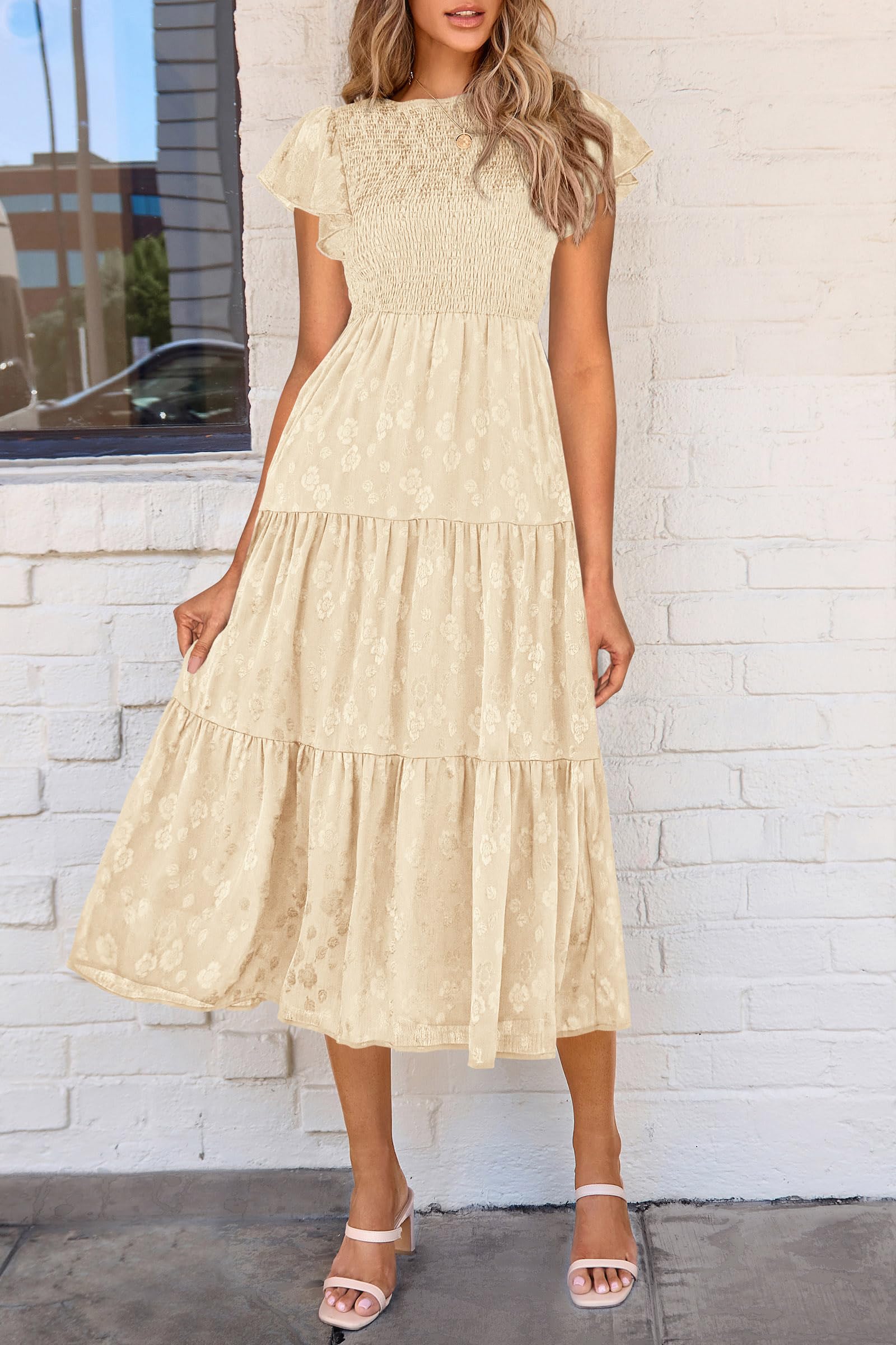 Foto 8 pulgar | Vestido Midi Prettygarden Con Estampado Floral Para Verano 2025 Para Mujer - Venta Internacional.