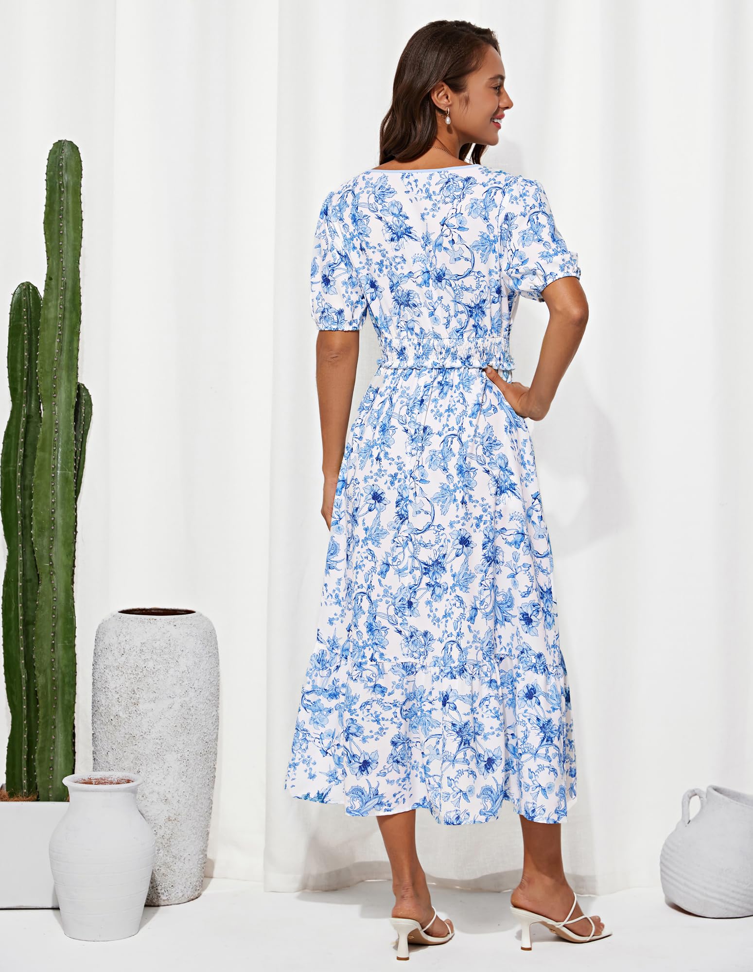 Foto 4 pulgar | Vestido Grace Karin Con Estampado Floral, Bohemio, Playa, Invitada A Una Boda Para Mujer - Venta Internacional.