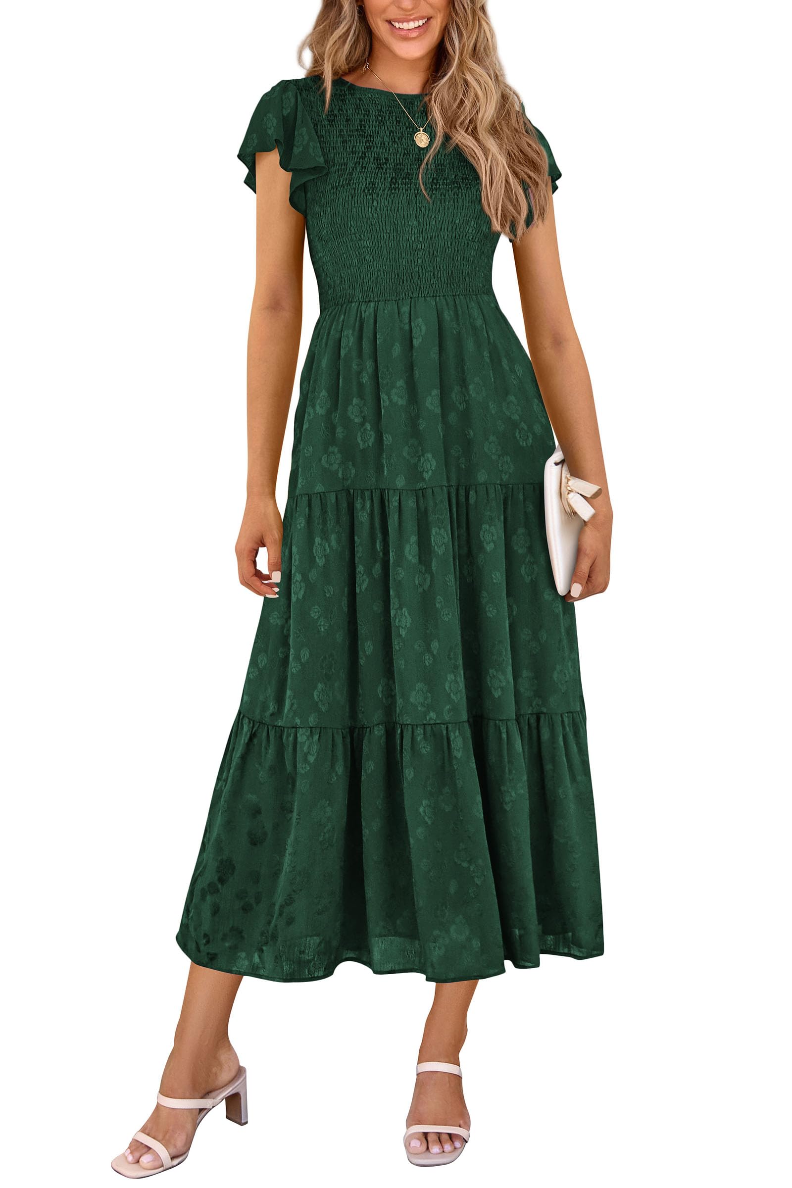 Foto 2 pulgar | Vestido Midi Prettygarden Con Estampado Floral Para Verano 2025 Para Mujer - Venta Internacional.