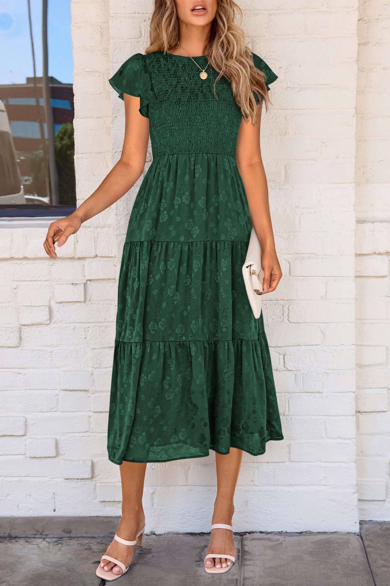Foto 4 pulgar | Vestido Midi Prettygarden Con Estampado Floral Para Verano 2025 Para Mujer - Venta Internacional.