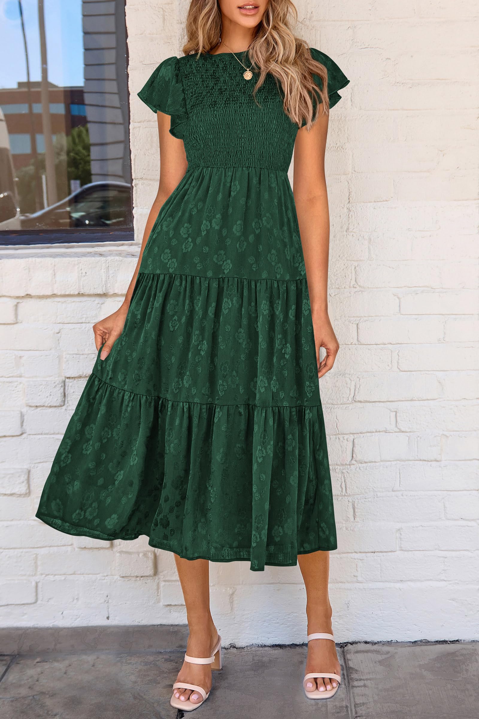 Foto 8 pulgar | Vestido Midi Prettygarden Con Estampado Floral Para Verano 2025 Para Mujer - Venta Internacional.
