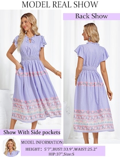 Foto 3 | Vestido Largo Grace Karin Para Mujer, Verano 2025, Cuello En V, Morado Y Rosa - Venta Internacional.