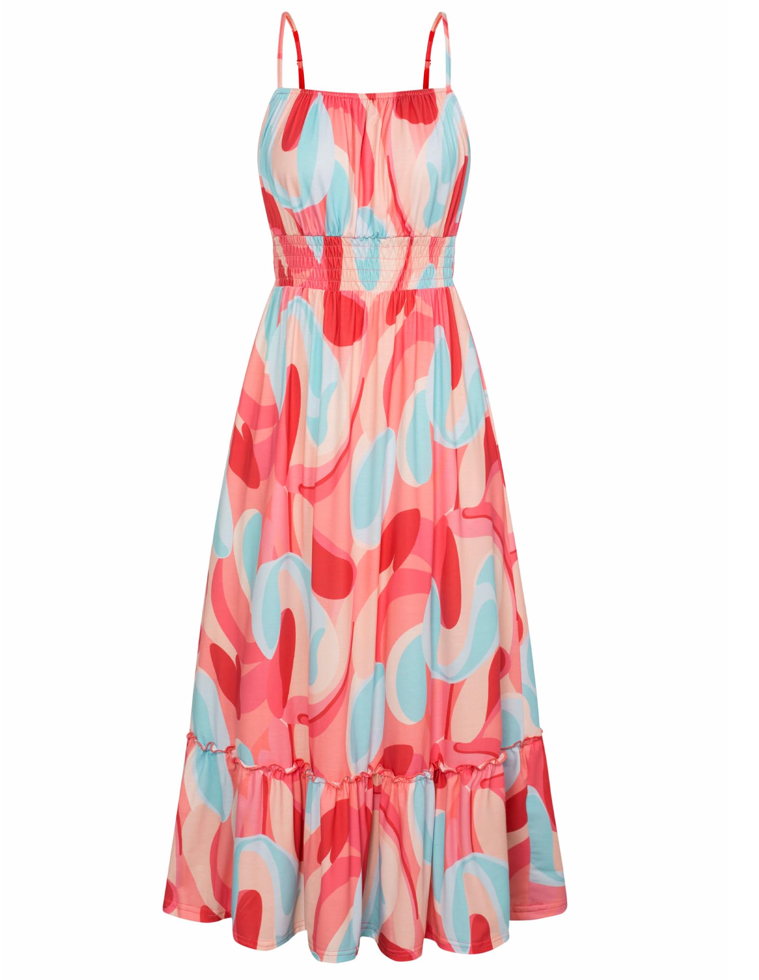 Vestido Largo Grace Karin Summer Para Mujer Rosa Con Estampado Floral Talla S - Venta Internacional.