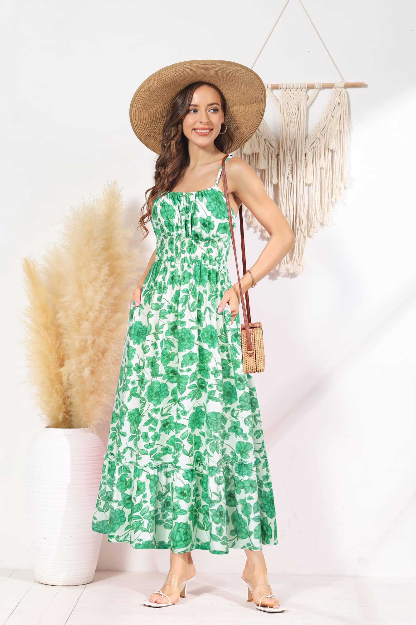 Foto 2 | Vestido Grace Karin Con Tirantes Finos, Casual, Sin Mangas, Verde, 2xl - Venta Internacional.