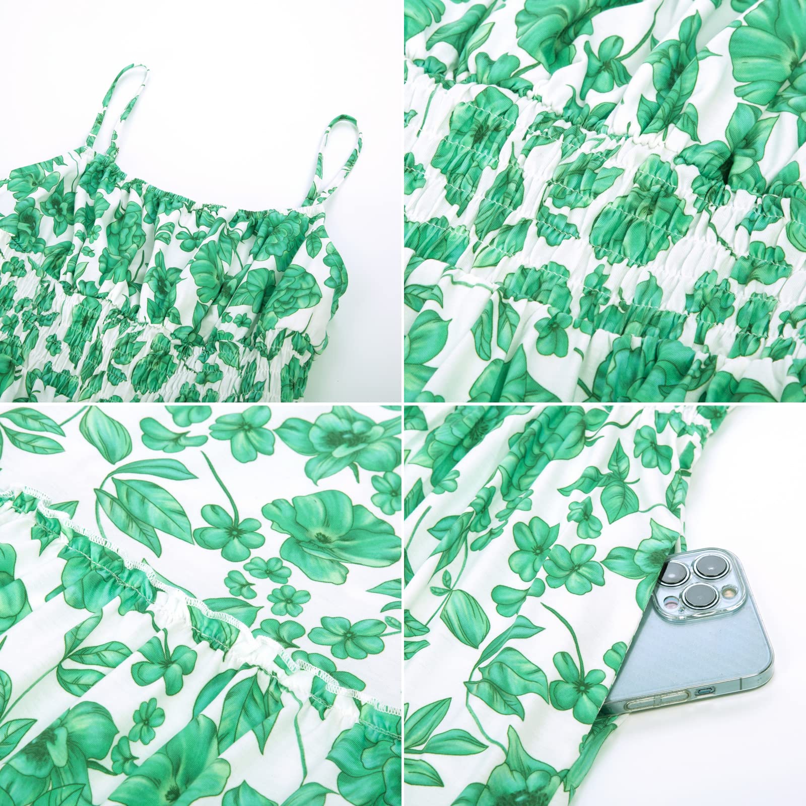 Foto 7 pulgar | Vestido Grace Karin Con Tirantes Finos, Casual, Sin Mangas, Verde, 2xl - Venta Internacional.