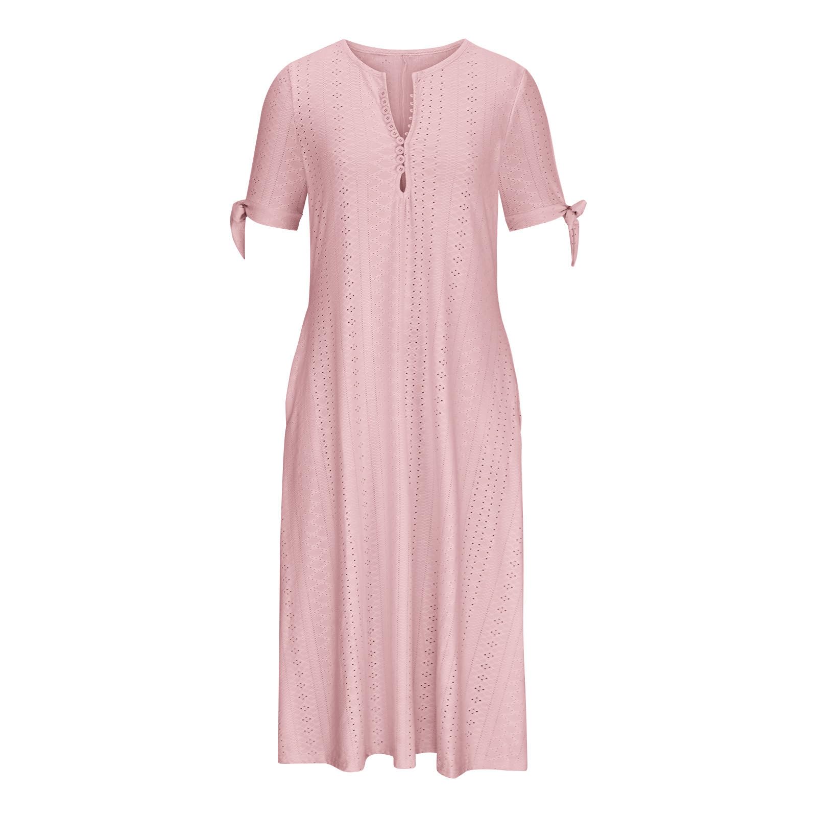 Foto 5 pulgar | Vestido De Verano Genérico Con Hombros Descubiertos Y Ojales, Cuello En V, 2025, Mujer - Venta Internacional.