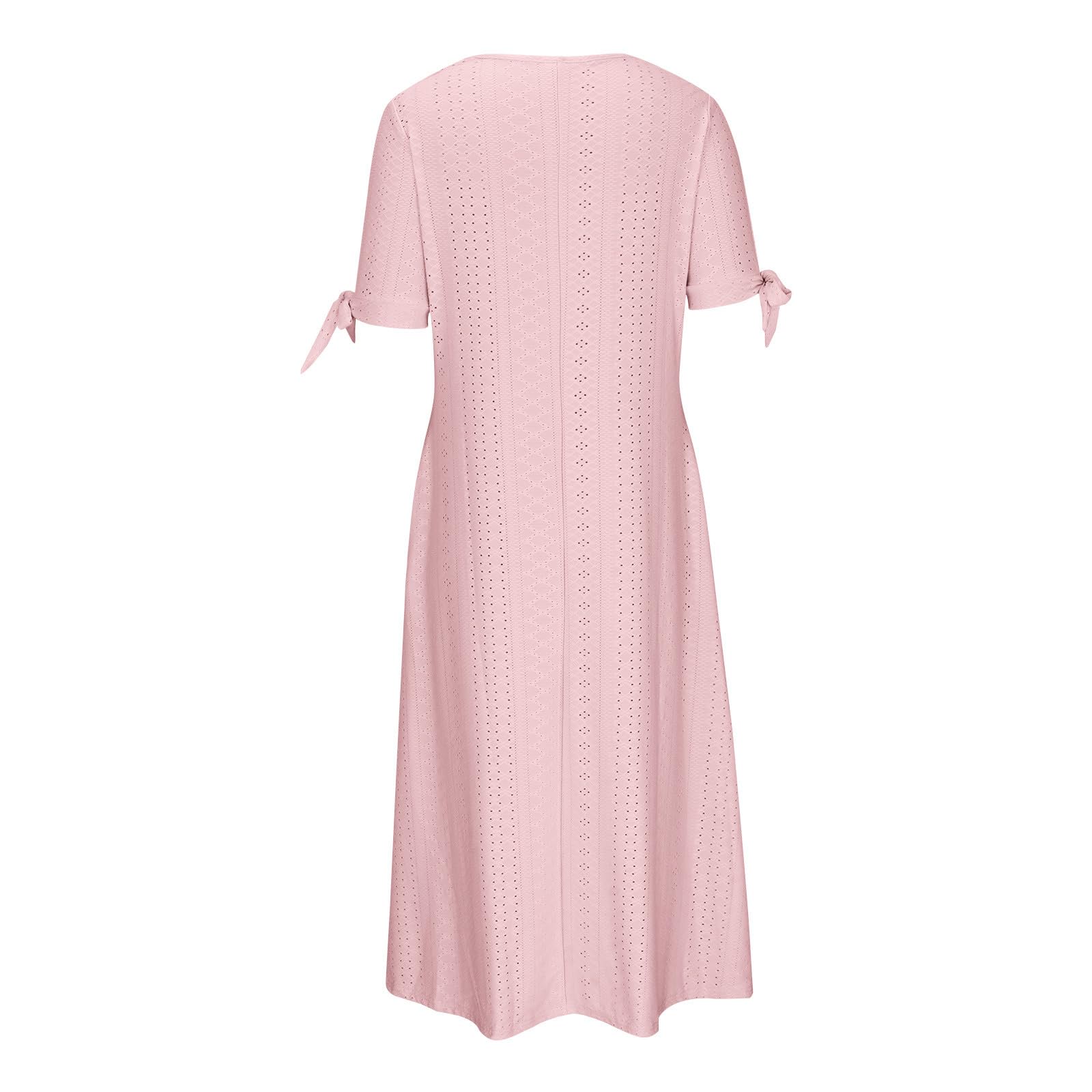 Foto 6 pulgar | Vestido De Verano Genérico Con Hombros Descubiertos Y Ojales, Cuello En V, 2025, Mujer - Venta Internacional.