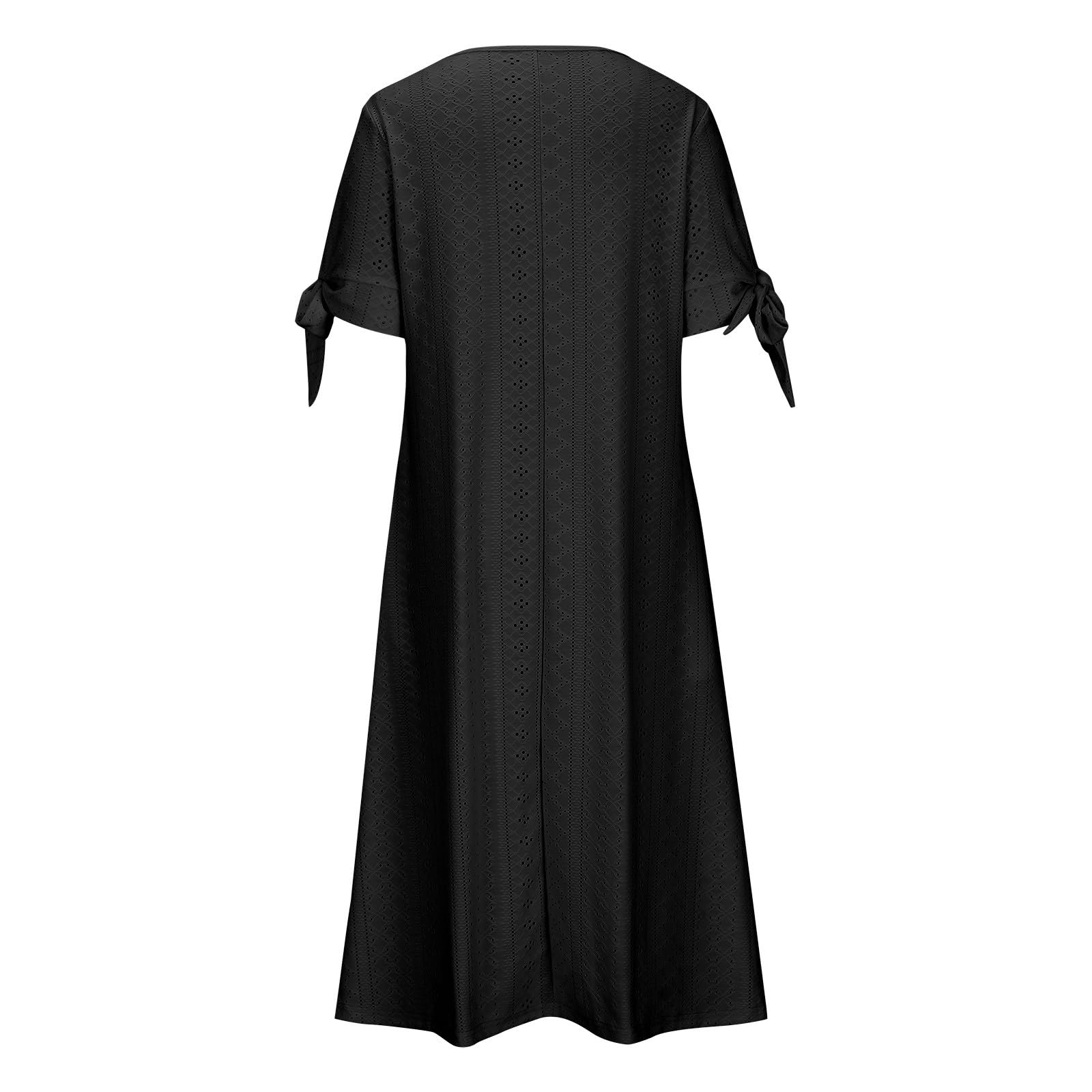 Foto 5 pulgar | Vestido De Verano Genérico Con Hombros Descubiertos Y Ojales, Cuello En V, 2025, Mujer - Venta Internacional.