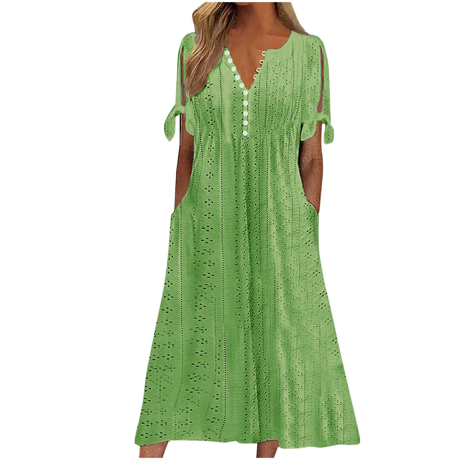 Vestido De Verano Genérico Con Hombros Descubiertos Y Cuello En V 2025 - Venta Internacional.