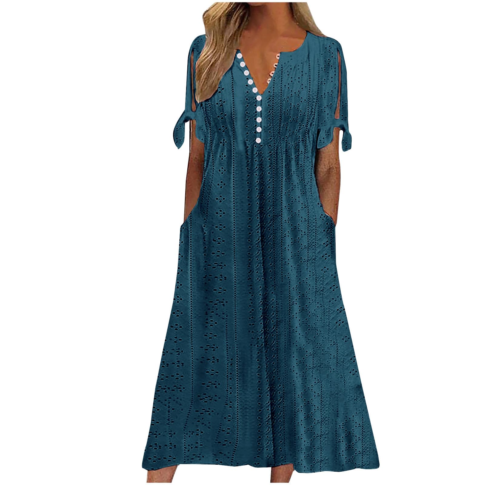 Vestido De Verano Genérico Con Hombros Descubiertos Y Cuello En V 2025 - Venta Internacional.