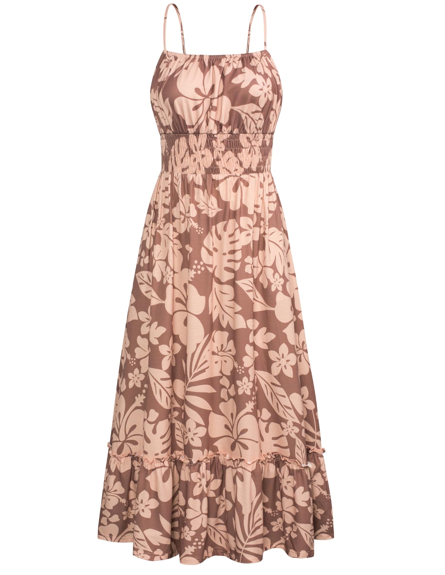 Foto 2 pulgar | Vestido Largo Grace Karin Con Estampado Floral Café Para Mujer, Talla M - Venta Internacional.
