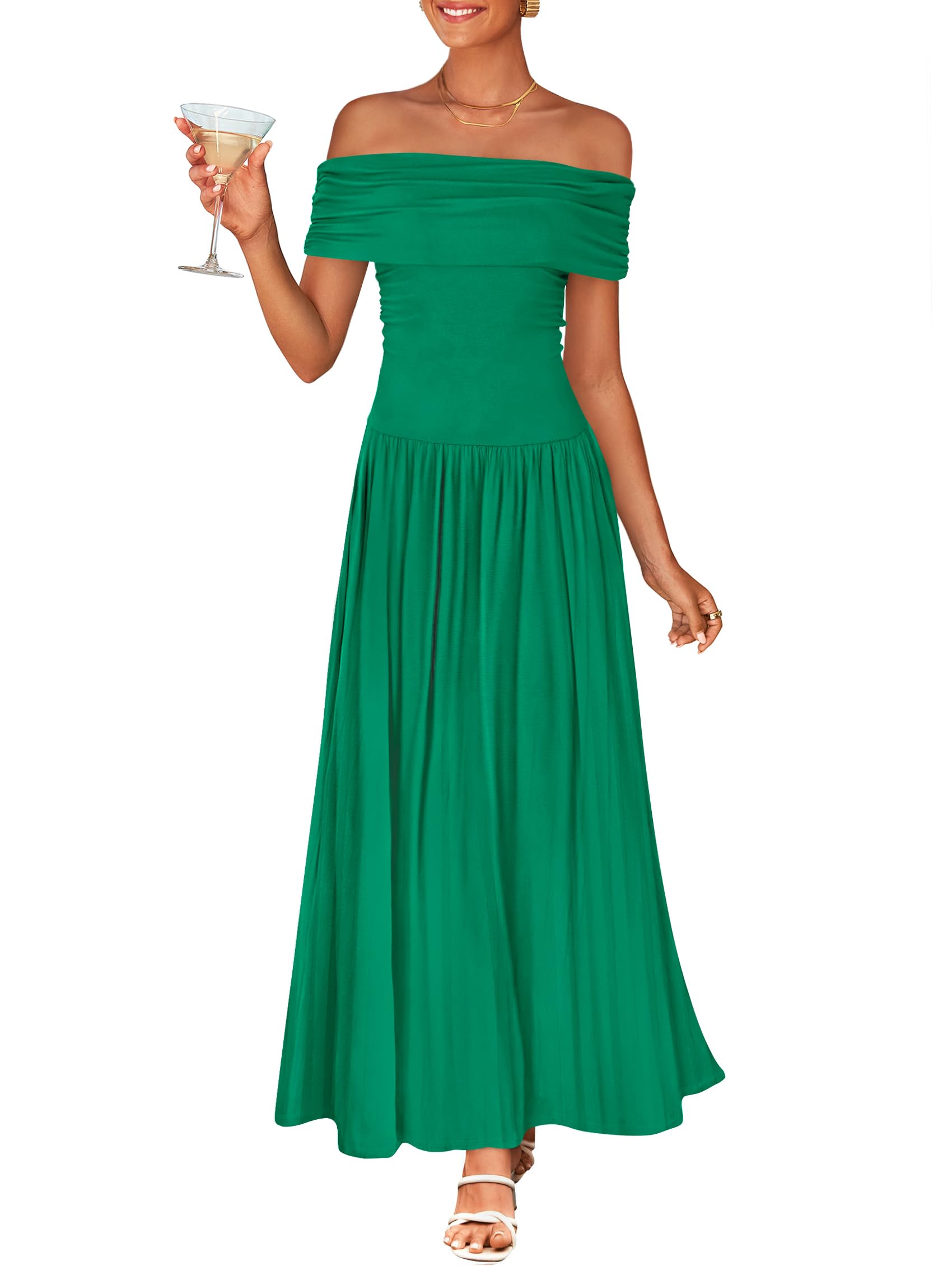 Foto 2 pulgar | Vestido Largo Zesica 2025 Sin Mangas Con Hombros Descubiertos Para Mujer - Venta Internacional.