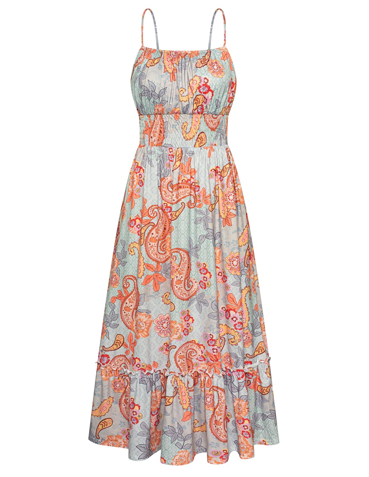 Vestido Grace Karin 2025, Maxi Casual, Floral, Azul, Talla S - Venta Internacional.