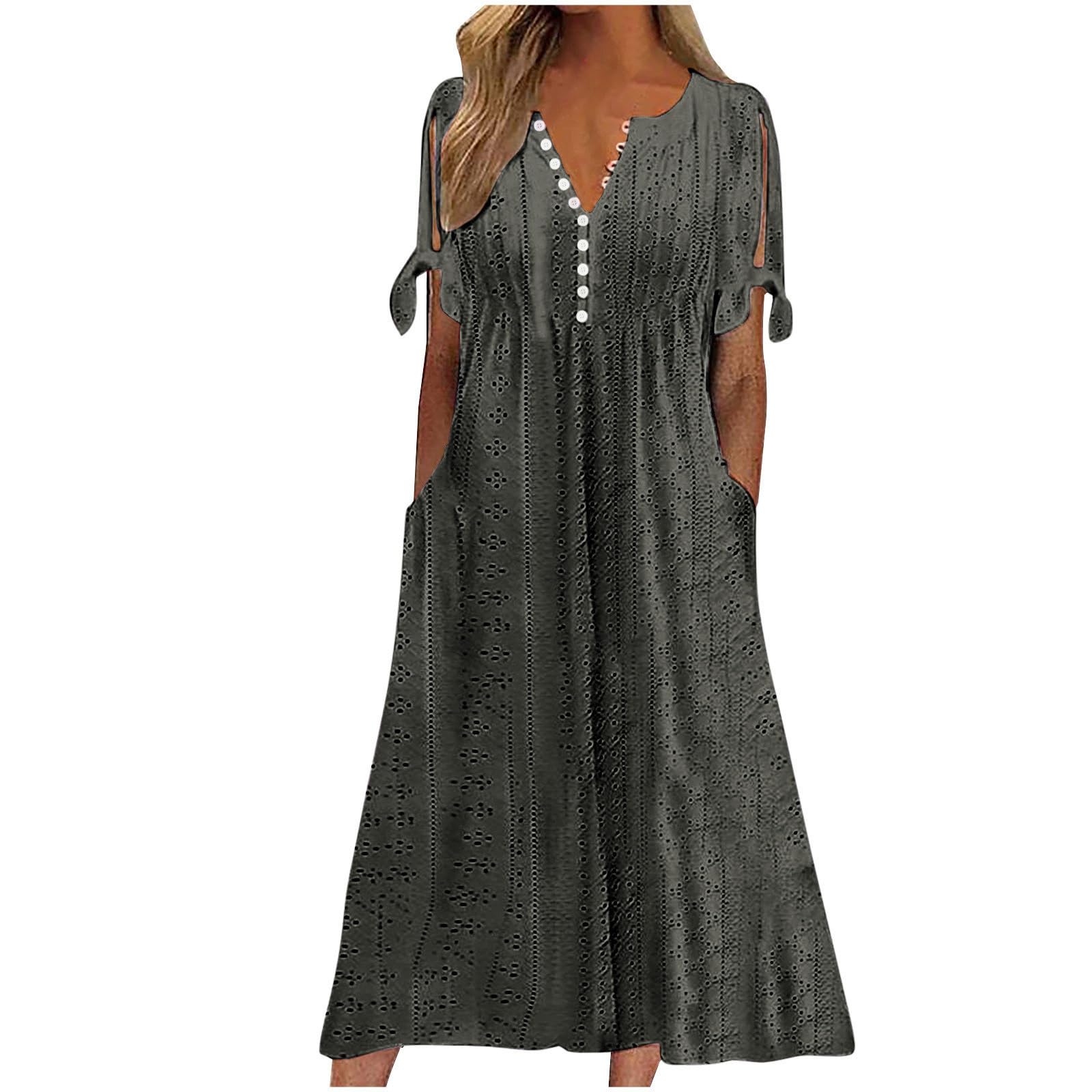Foto 2 pulgar | Vestido De Verano Genérico Con Hombros Descubiertos Y Cuello En V 2025 - Venta Internacional.