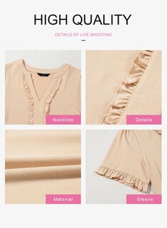 Foto 6 | Vestido Dokotoo Primavera-verano Para Mujer Con Cuello En V Y Manga Corta - Venta Internacional.